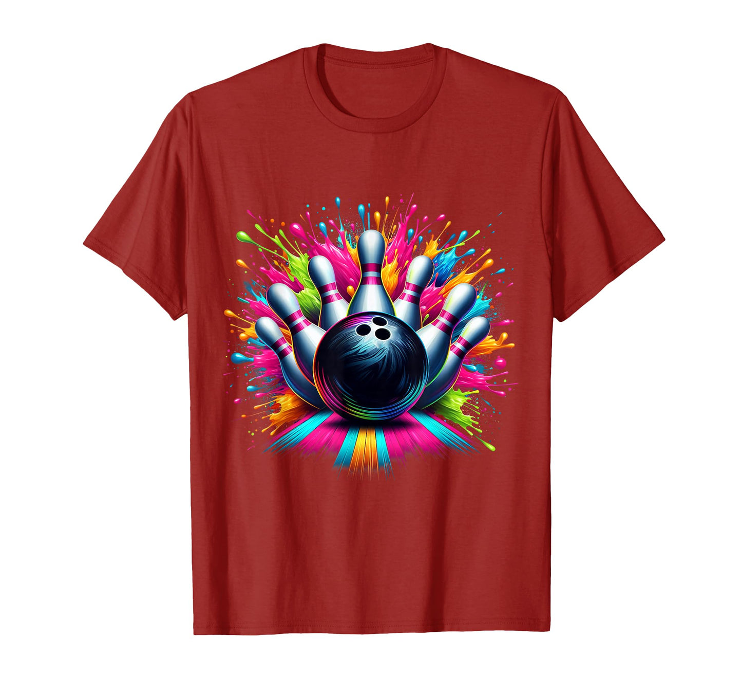 Colorful Bowling Game Day Bowling Cute Vibrant Color T-Shirt