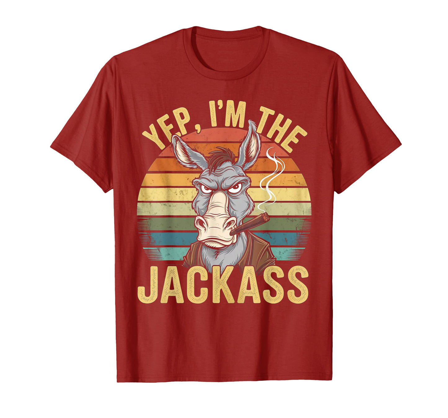 Yep I'm The Jackass Funny Vintage Halloween donkey T-Shirt