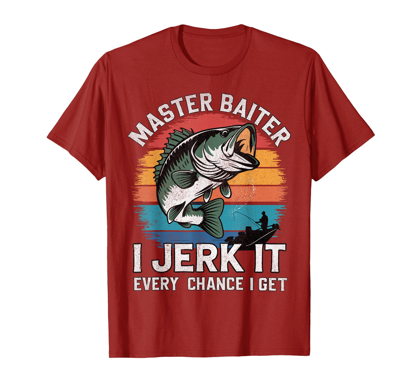 Master Baiter I Jerk It Every Chance I Get Funny Fishing T-Shirt