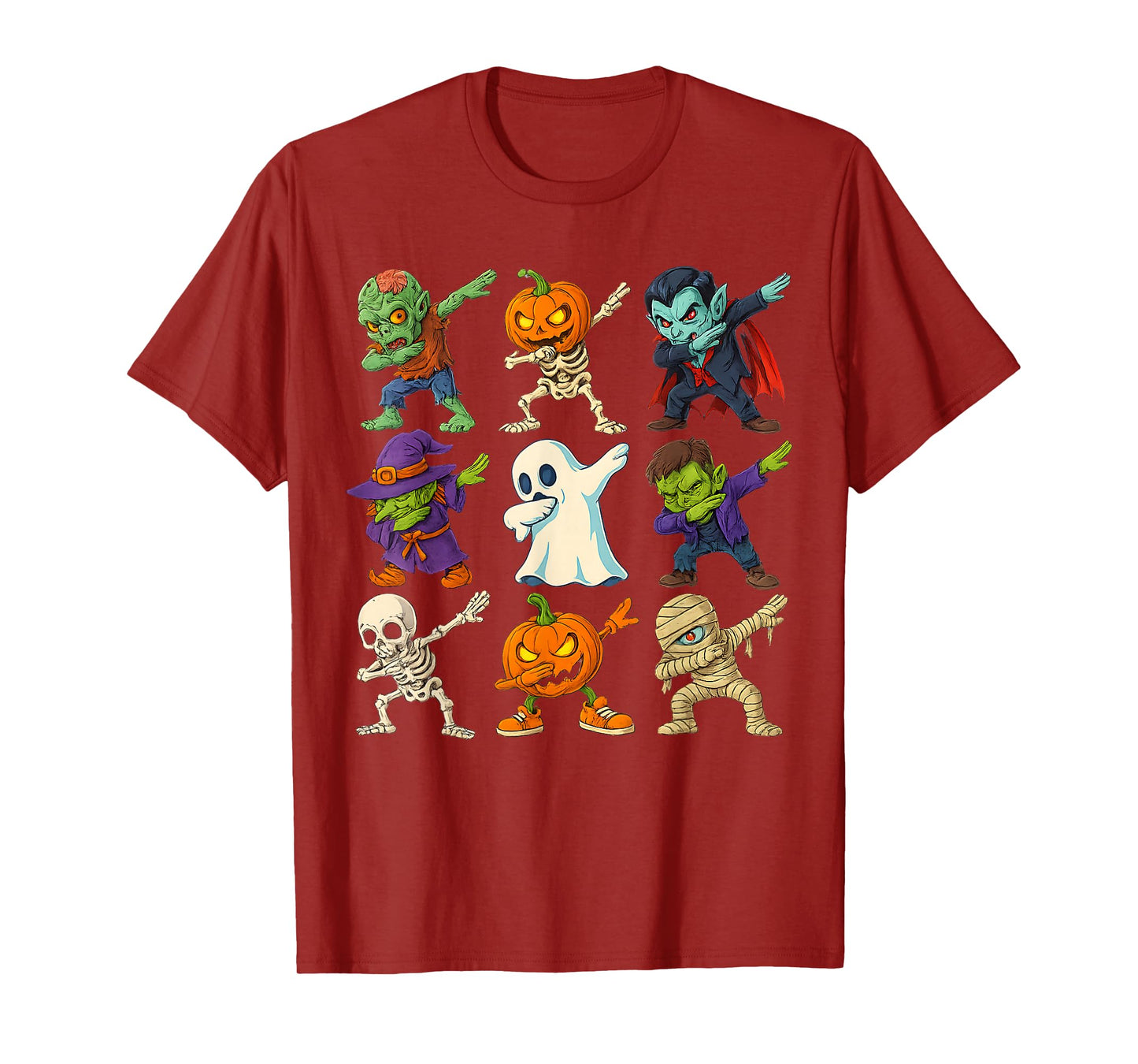 Dabbing Halloween Boys Skeleton Zombie Scary Pumpkin Mummy T-Shirt
