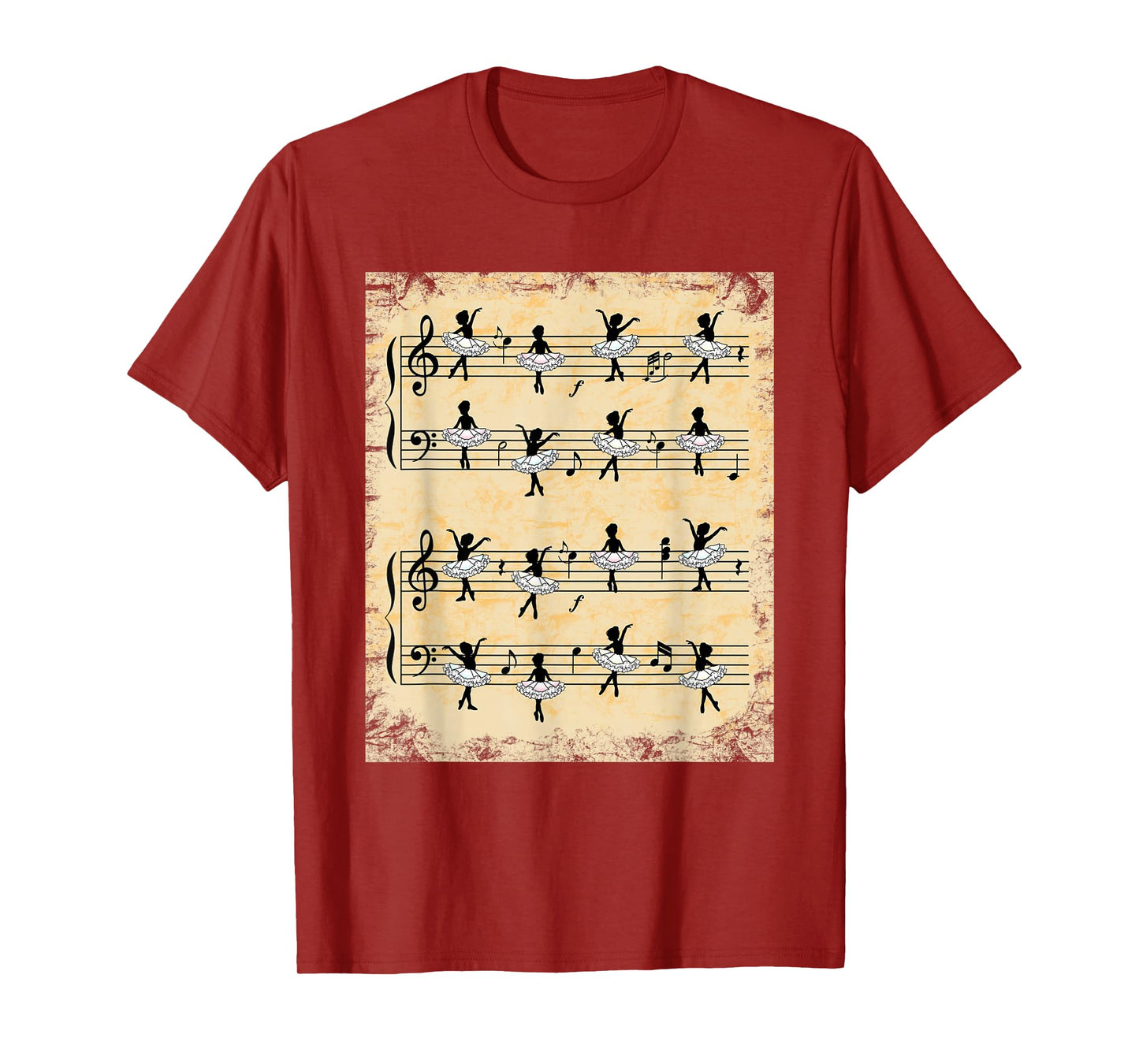 Ballerinas Dance On The Sheet Music Like Notes Vintage T-Shirt