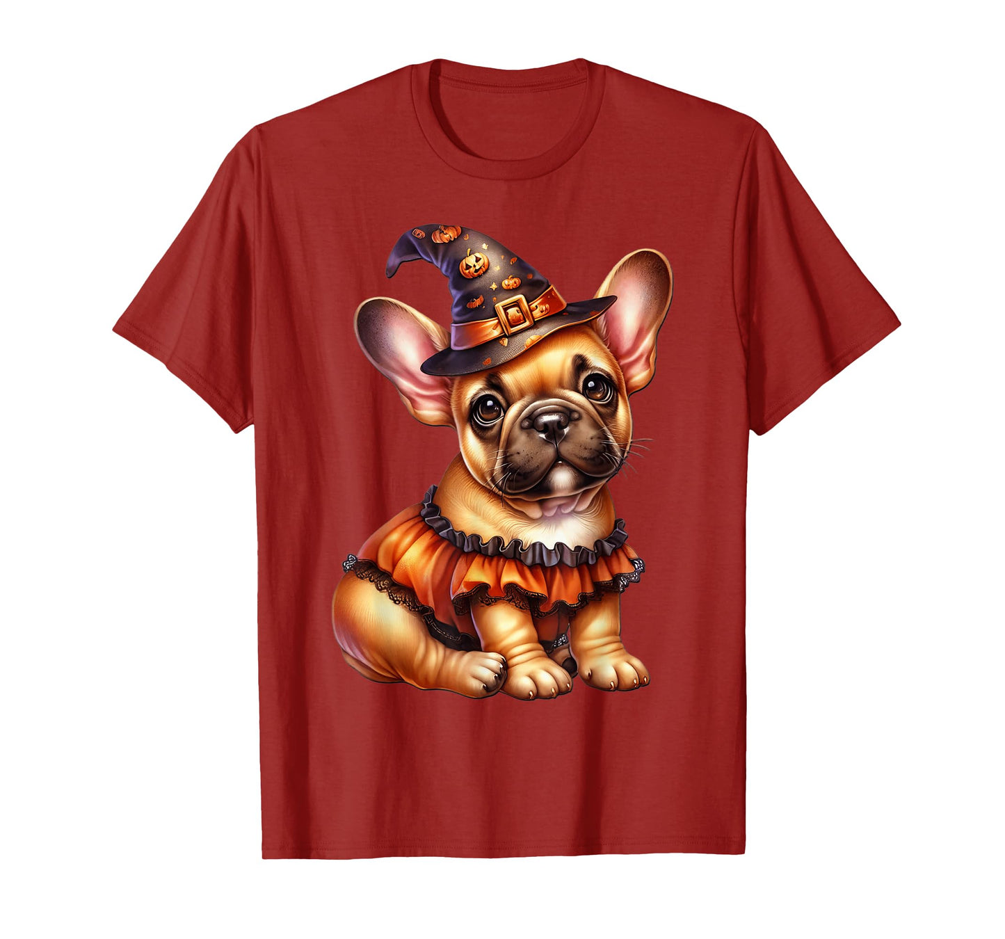 Halloween Frenchie Puppy Graphic for French Bulldog Mom T-Shirt