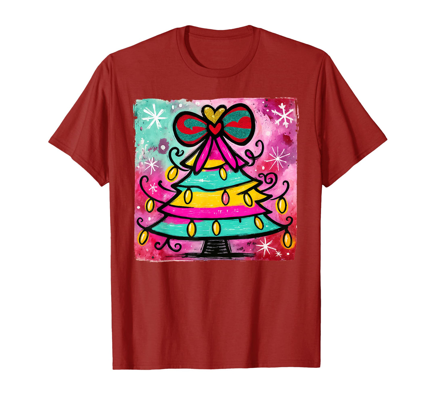 Coquette Christmas Tree Preppy Christmas Merry Christmas T-Shirt
