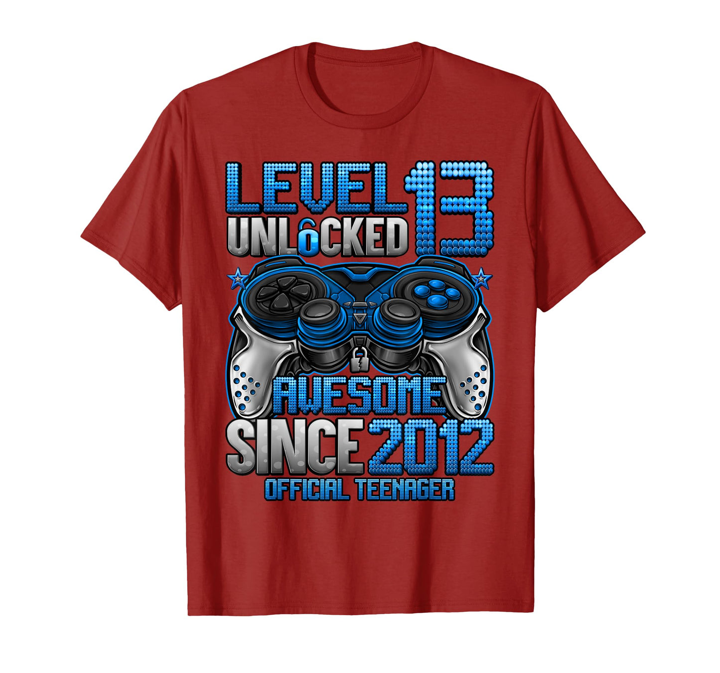 Official Teenager Level 13 Unlocked Gifts 13th Birthday Boy T-Shirt