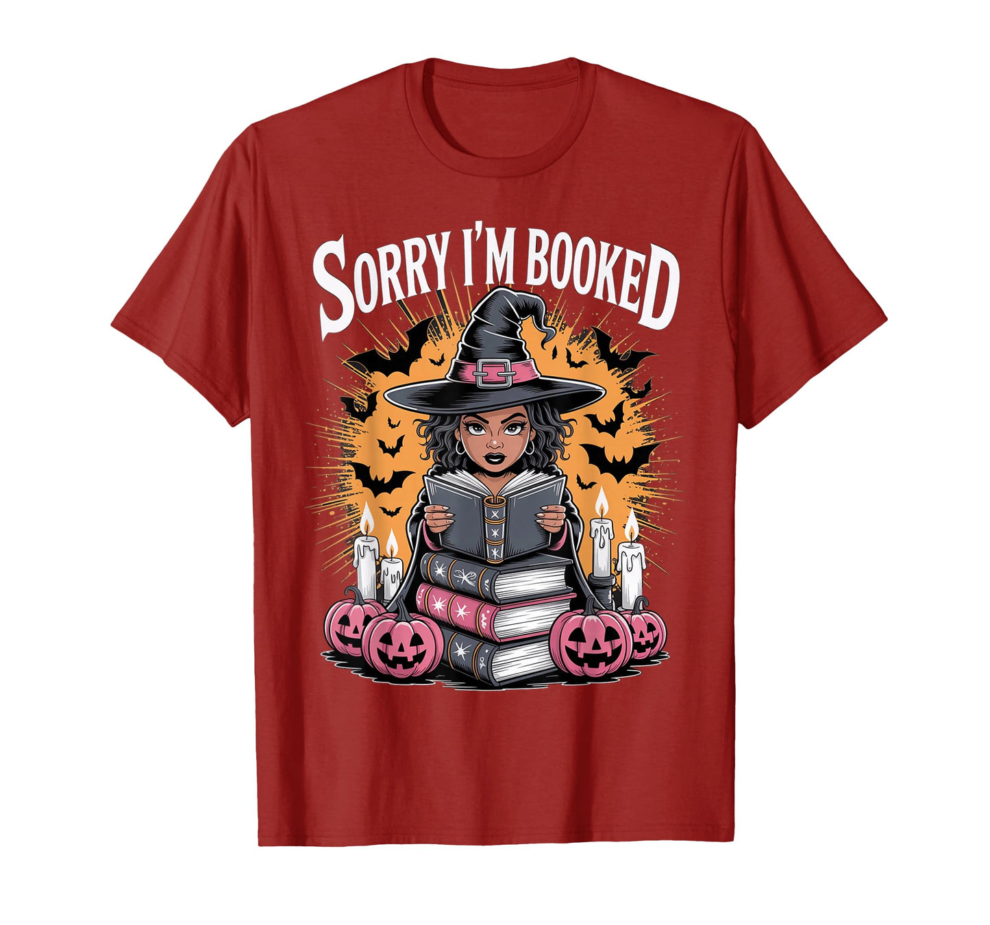 Halloween Book Lover Black Witch Spellbooks Booked Reading T-Shirt