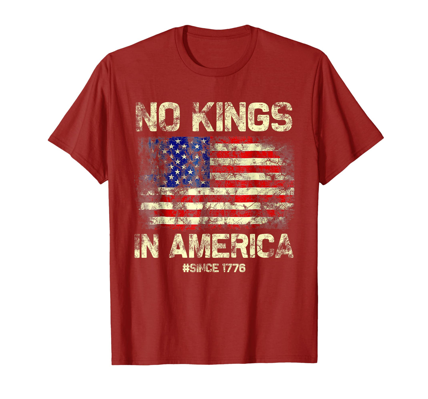 No Kings in America Since 1776 Vintage America Flag No Kings T-Shirt