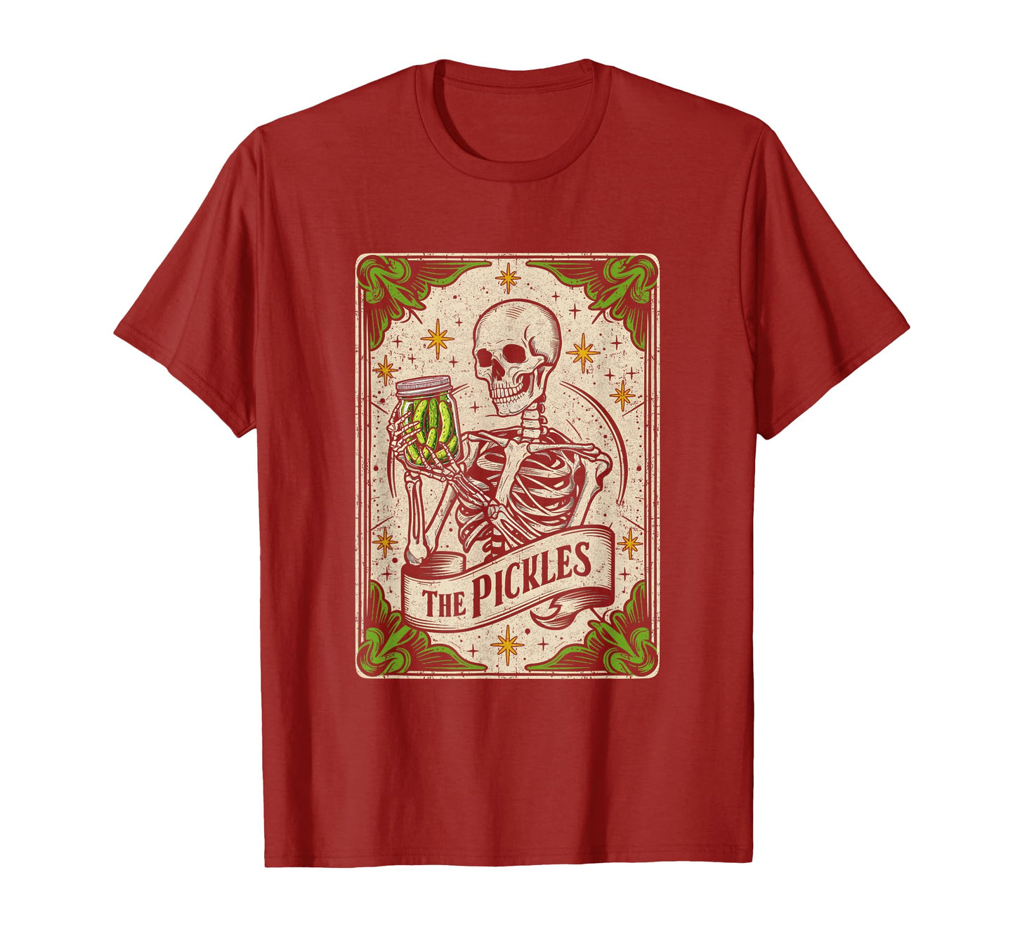 The Pickles Tarot Card Skeleton Canning Season Gardener T-Shirt