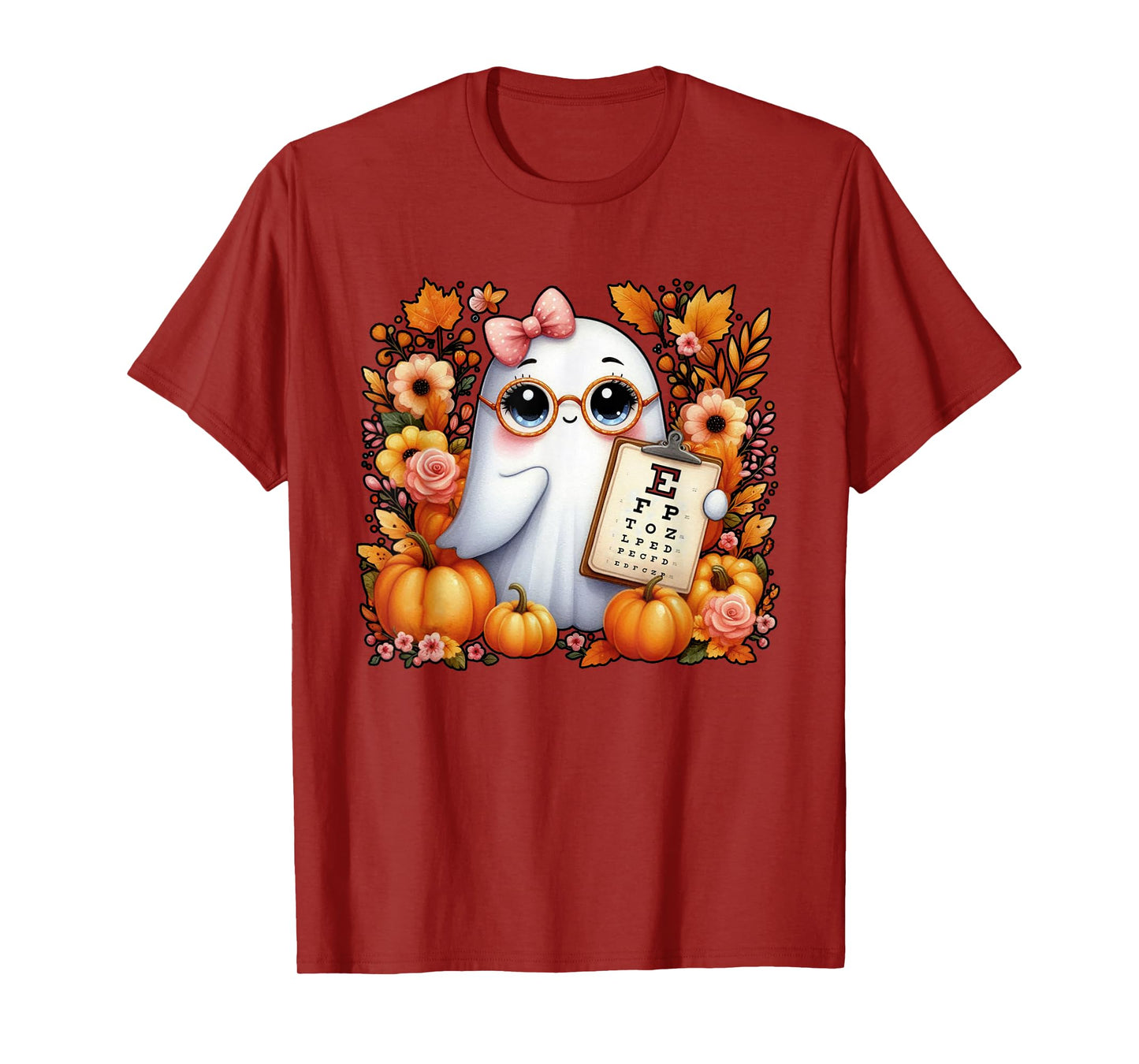 Halloween Vibes Optometrist Boo Ghost Optician Optometry T-Shirt