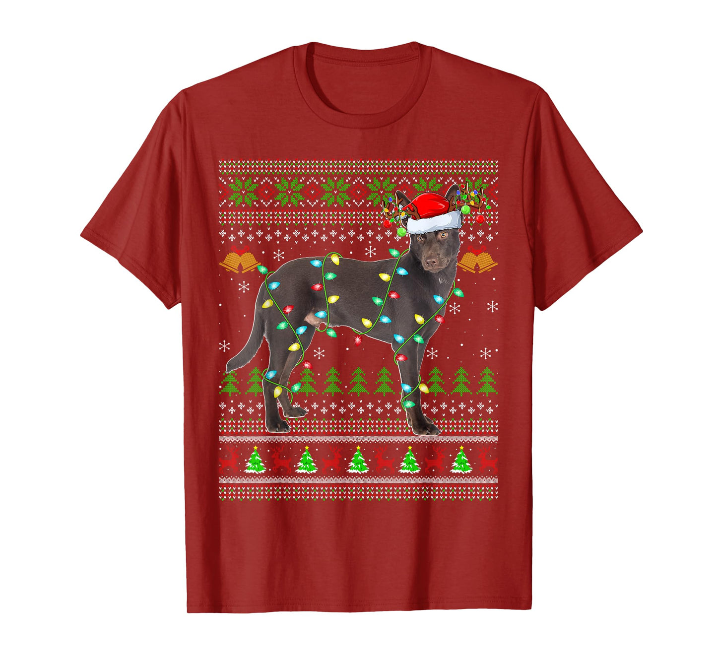 Australian Kelpie Dog Ugly Christmas Sweaters Holiday Xmas T-Shirt