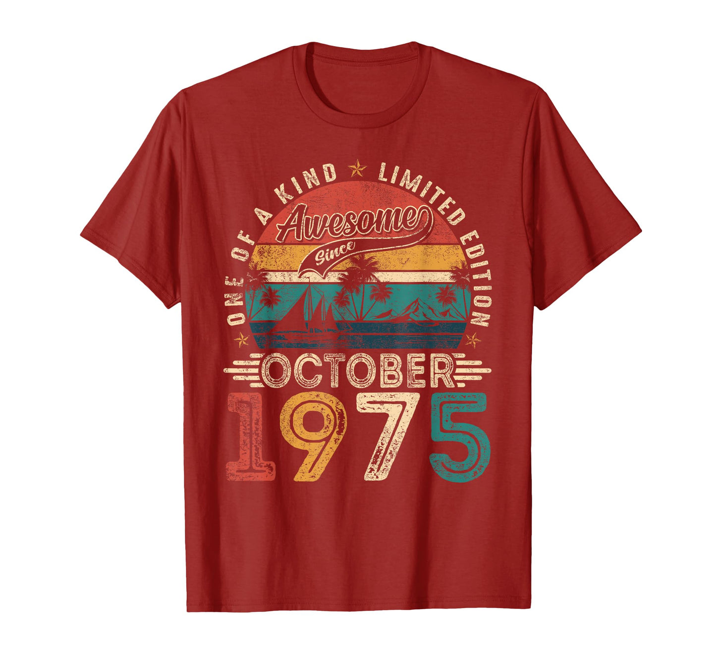 Awesome since October 1975 50 Years Old 50th Birthday Men T-Shirt
