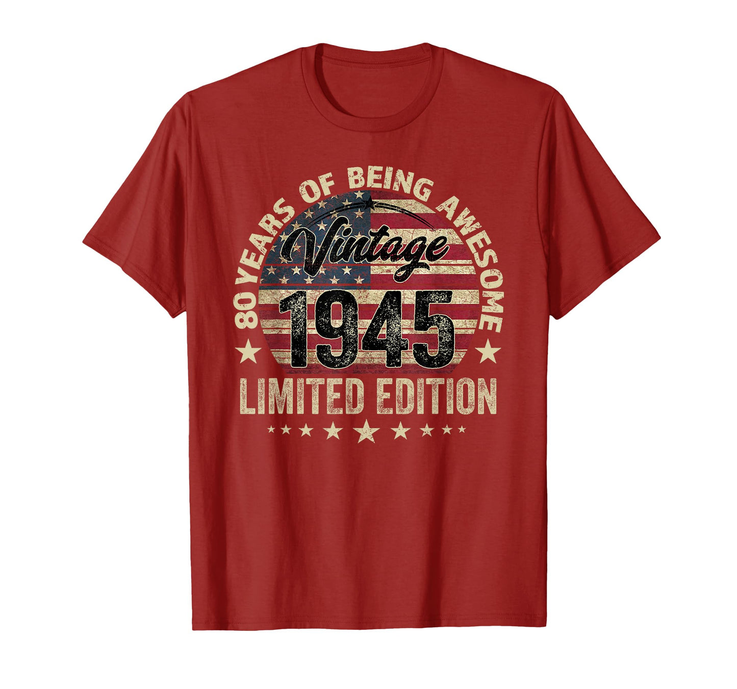 80 Years Old Born 1945 Vintage 80th birthday T-Shirt