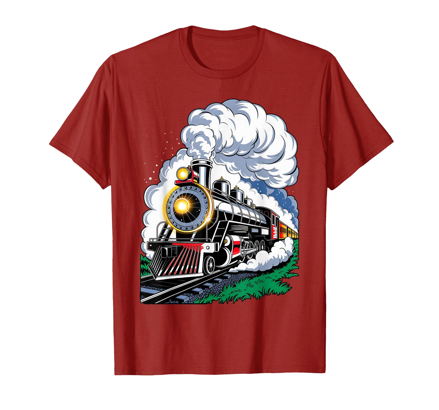 Christmas Steam Engine Train Vintage Conductor Men Boys Kid T-Shirt