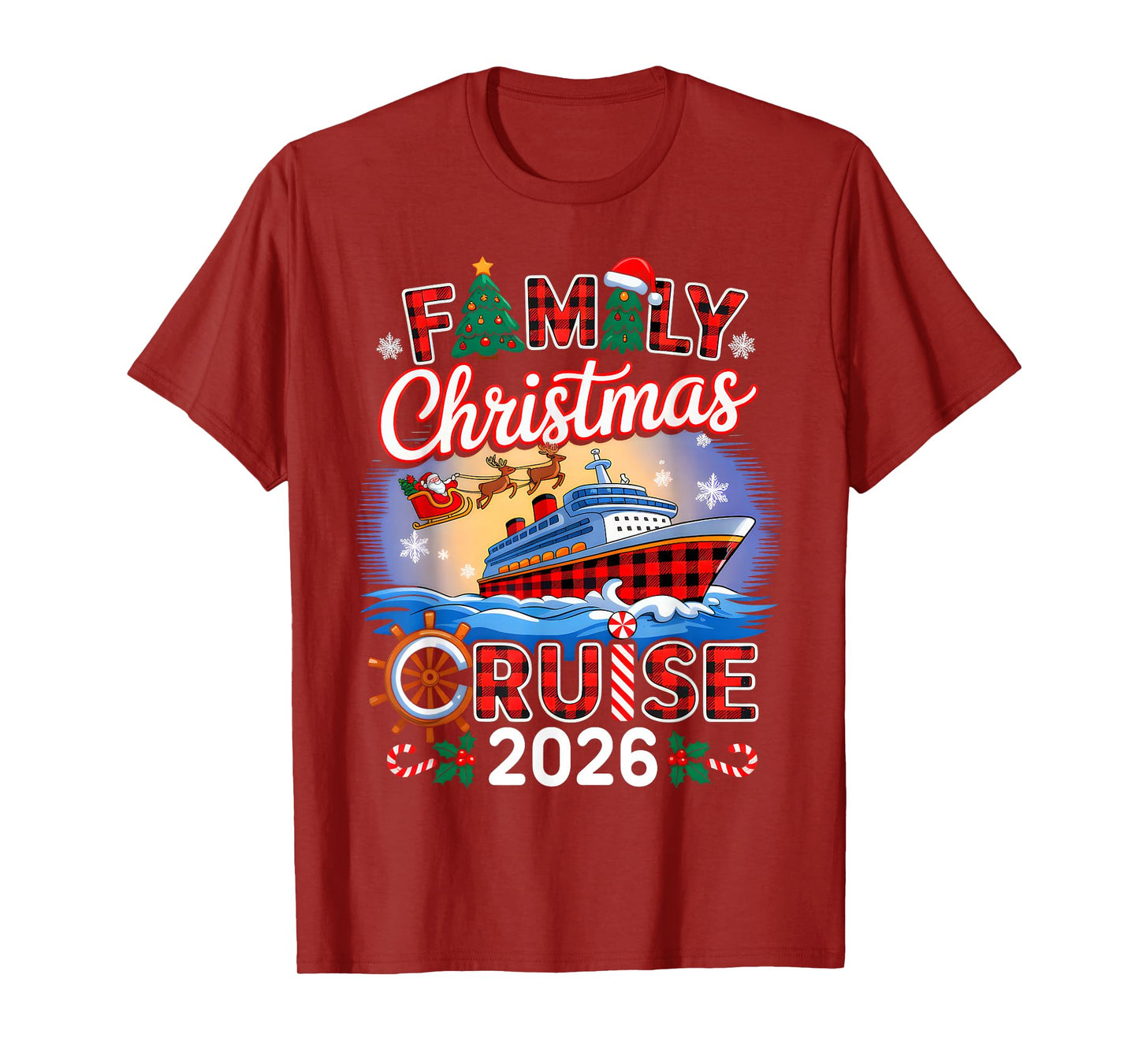 Family Christmas Cruise 2026 Matching Family Cruise Holiday T-Shirt