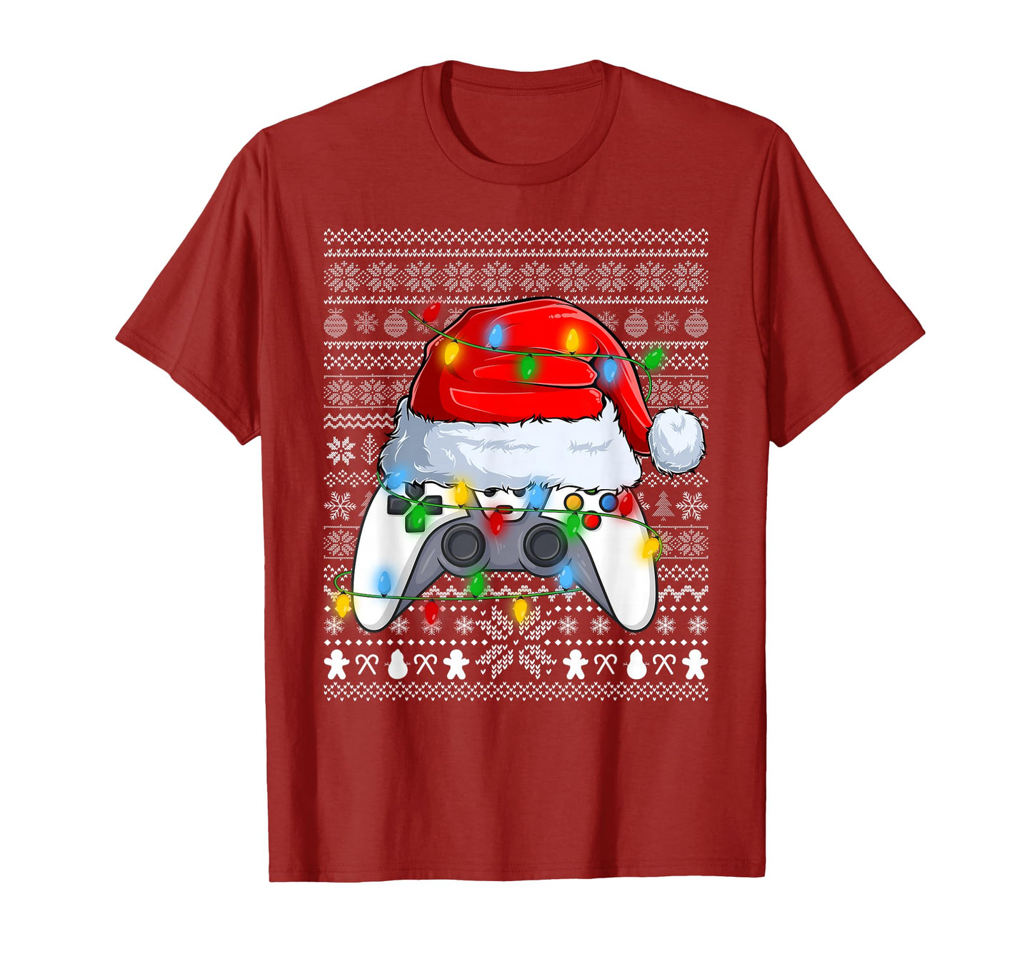 Ugly Christmas Sweaters Video Game Controller Xmas Gamer T-Shirt