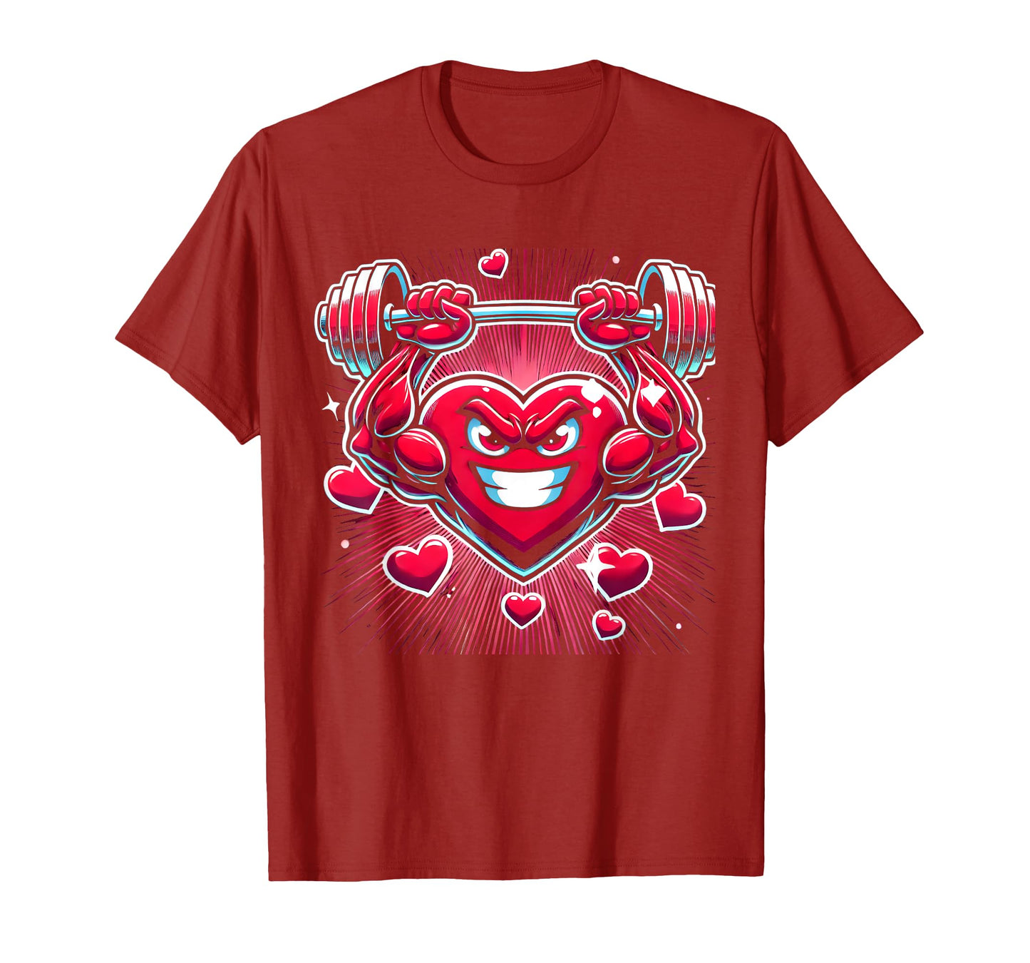 Valentines Day Heart Weightlifting Funny Deadlift Fitness T-Shirt
