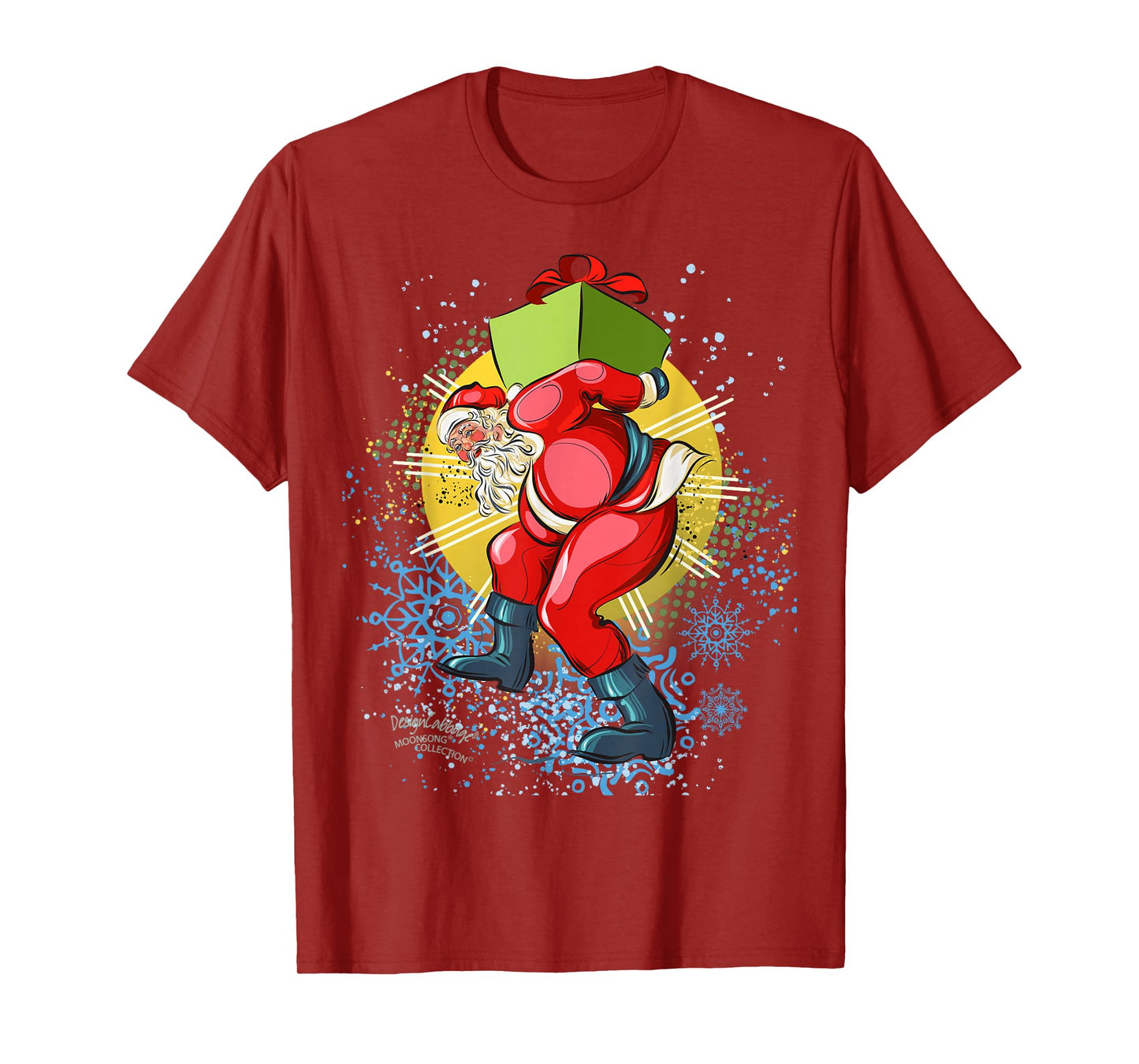 Dancing Vintage Santa Claus Christmas Graphic T-Shirt