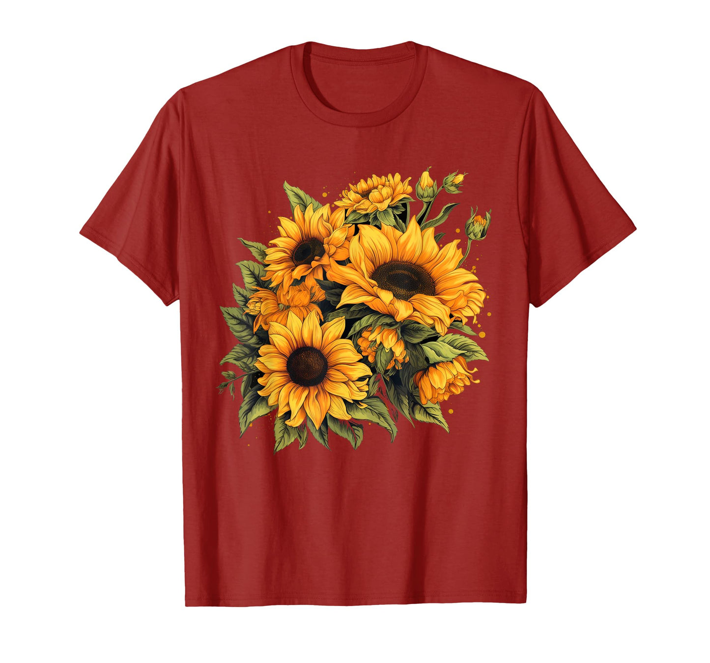 Yellow Sunflowers Cute summer flowers Floral Positivity T-Shirt