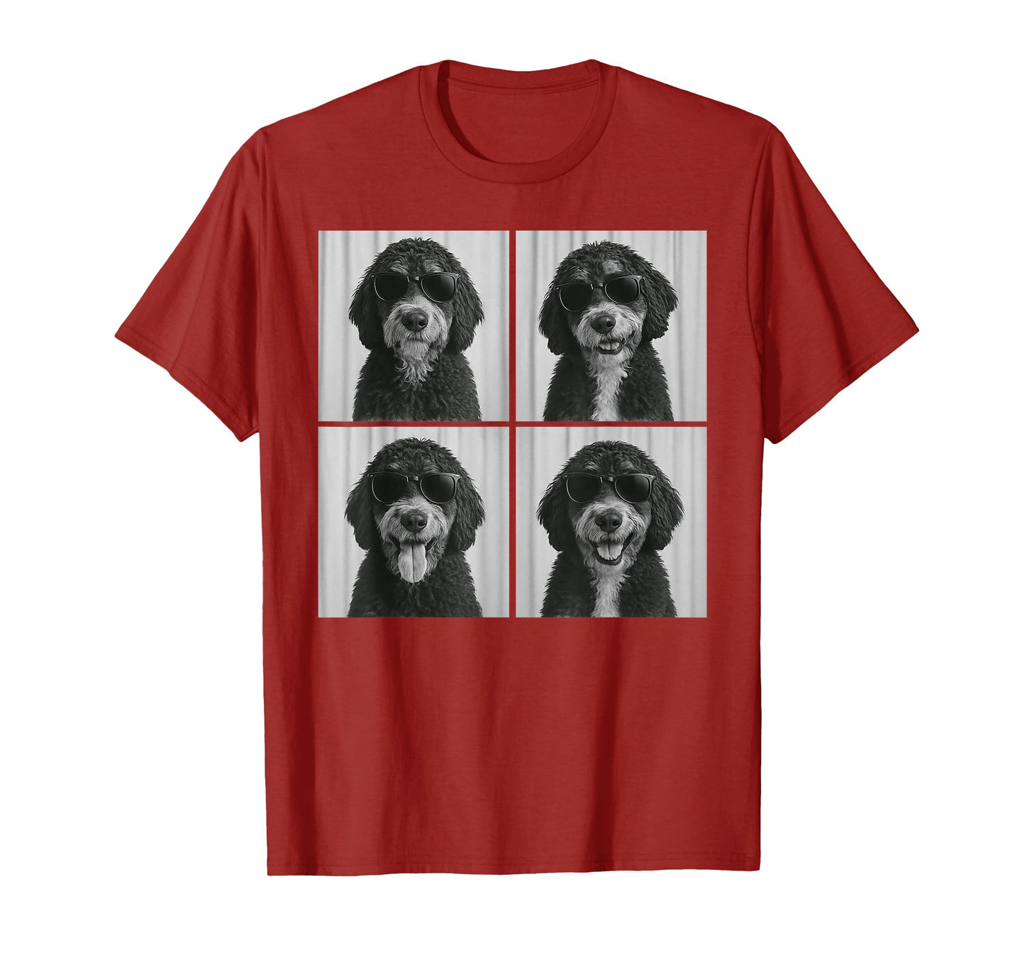 Funny Bernedoodle Lover Cute Doodle Dog Photo Booth T-Shirt