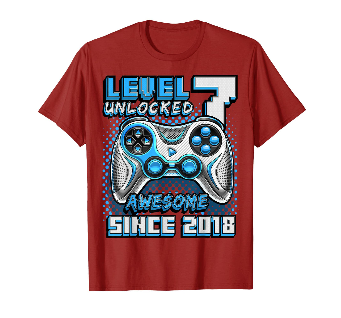 7th Birthday Boy Level 7 Gamer 7 Year Video Game Party T-Shirt