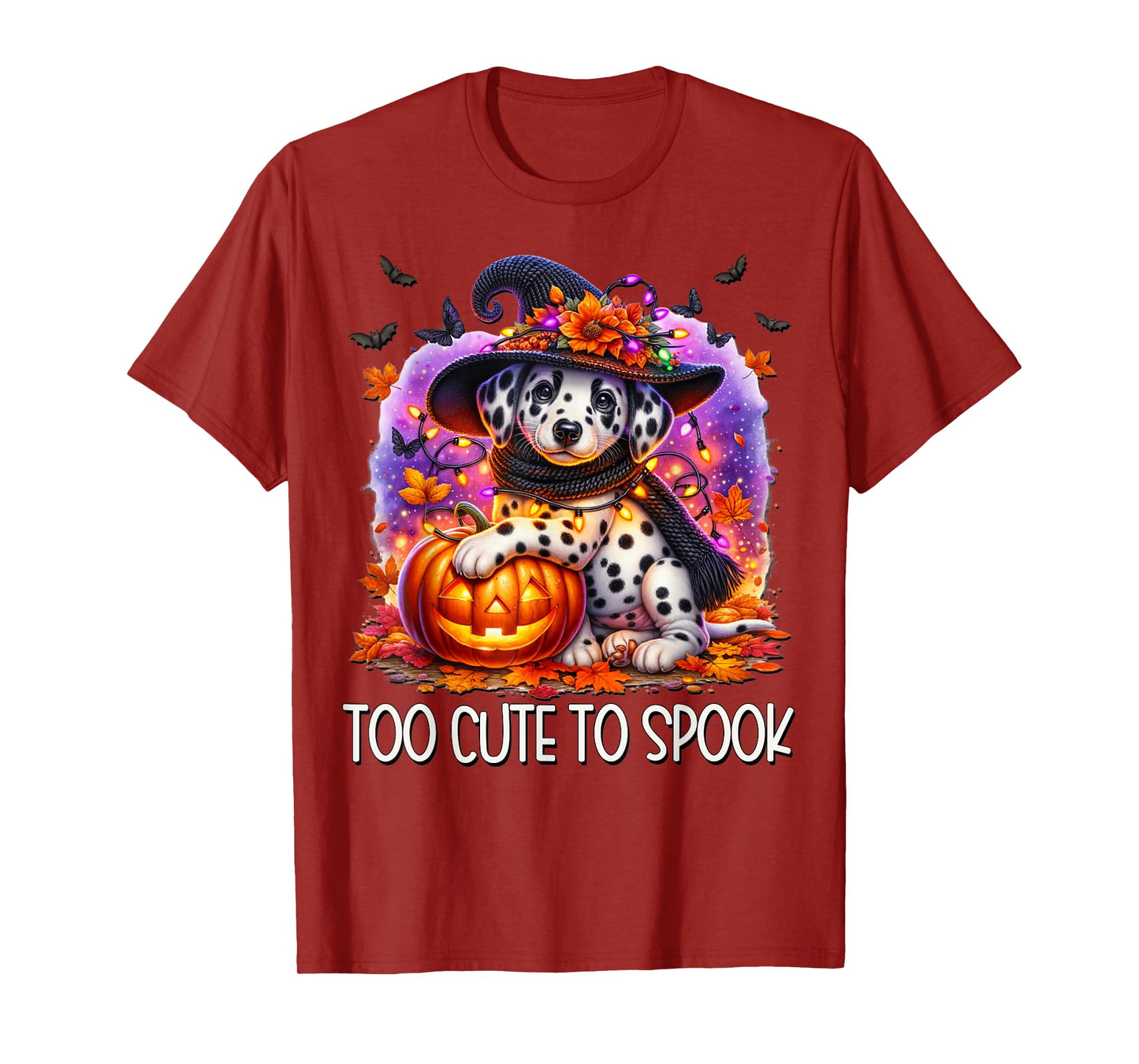 Halloween Dalmatian Puppy is Too Cute to Spook for Dog Lover T-Shirt