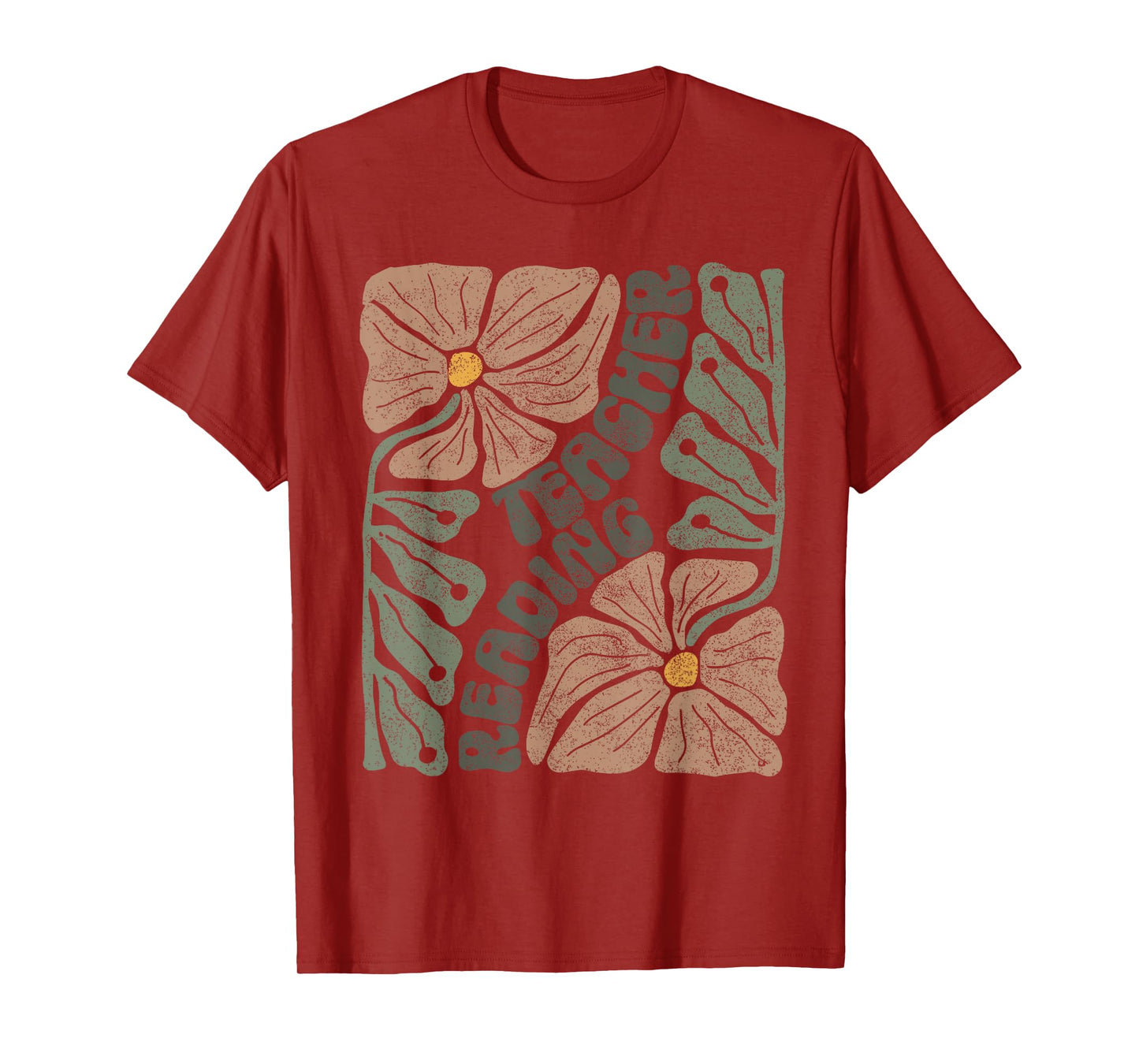 Boho Floral Reading Teacher Retro Reading Specialist Wildfl T-Shirt
