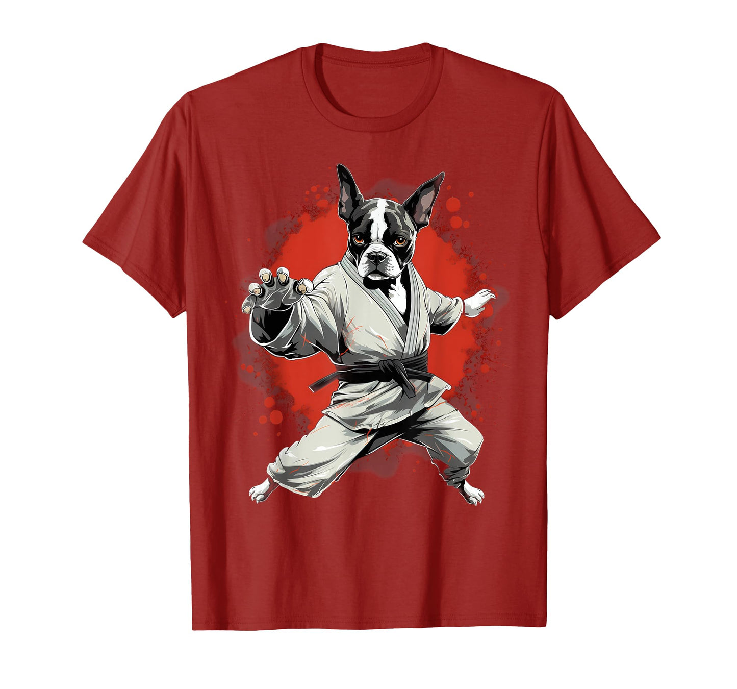 MMA Boston Terrier Dog Karate T-Shirt