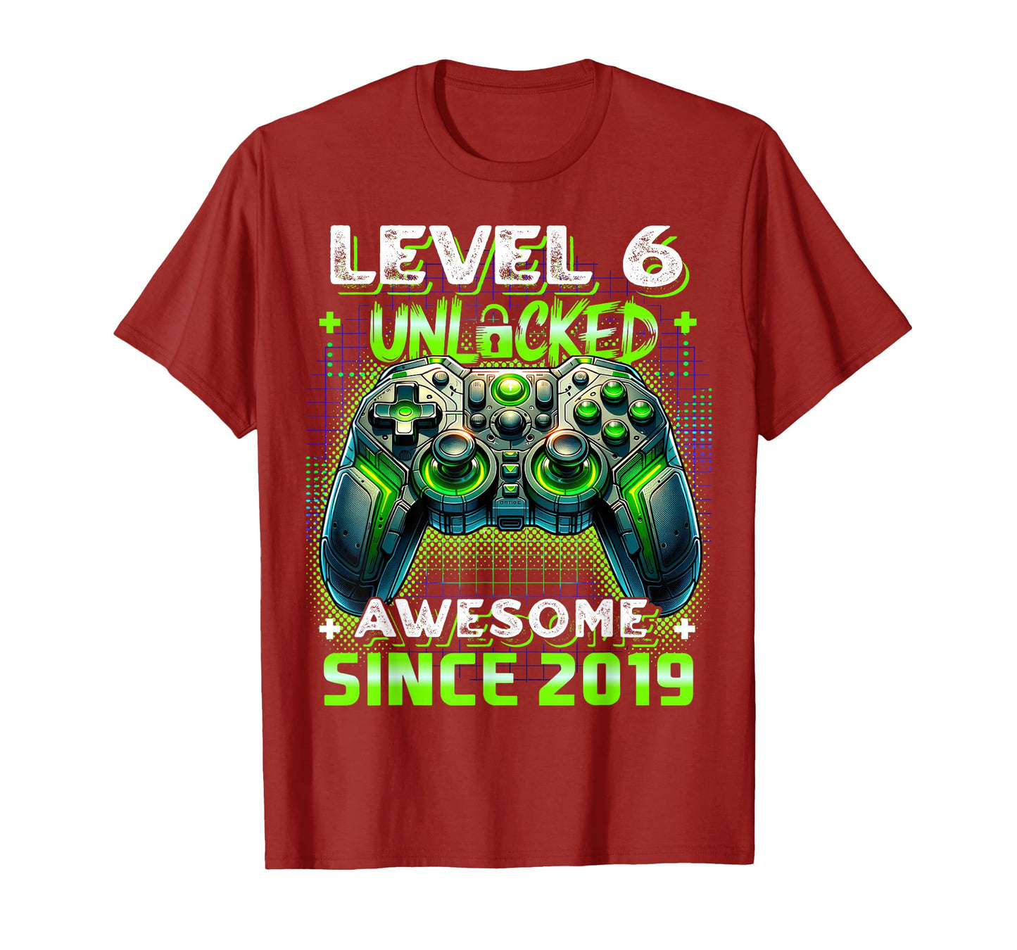 6th Birthday Boy Level 6 Gamer 6 Year Video Game Party T-Shirt