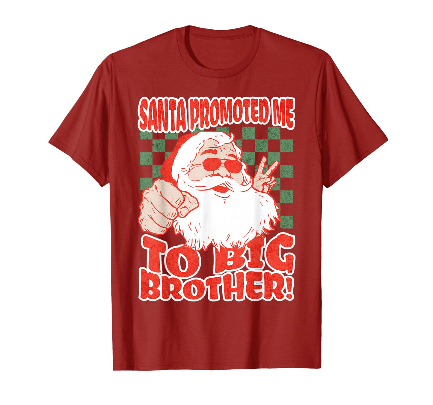 Santa Promoted Me to Big Brother Christmas Baby Announcement T-Shirt