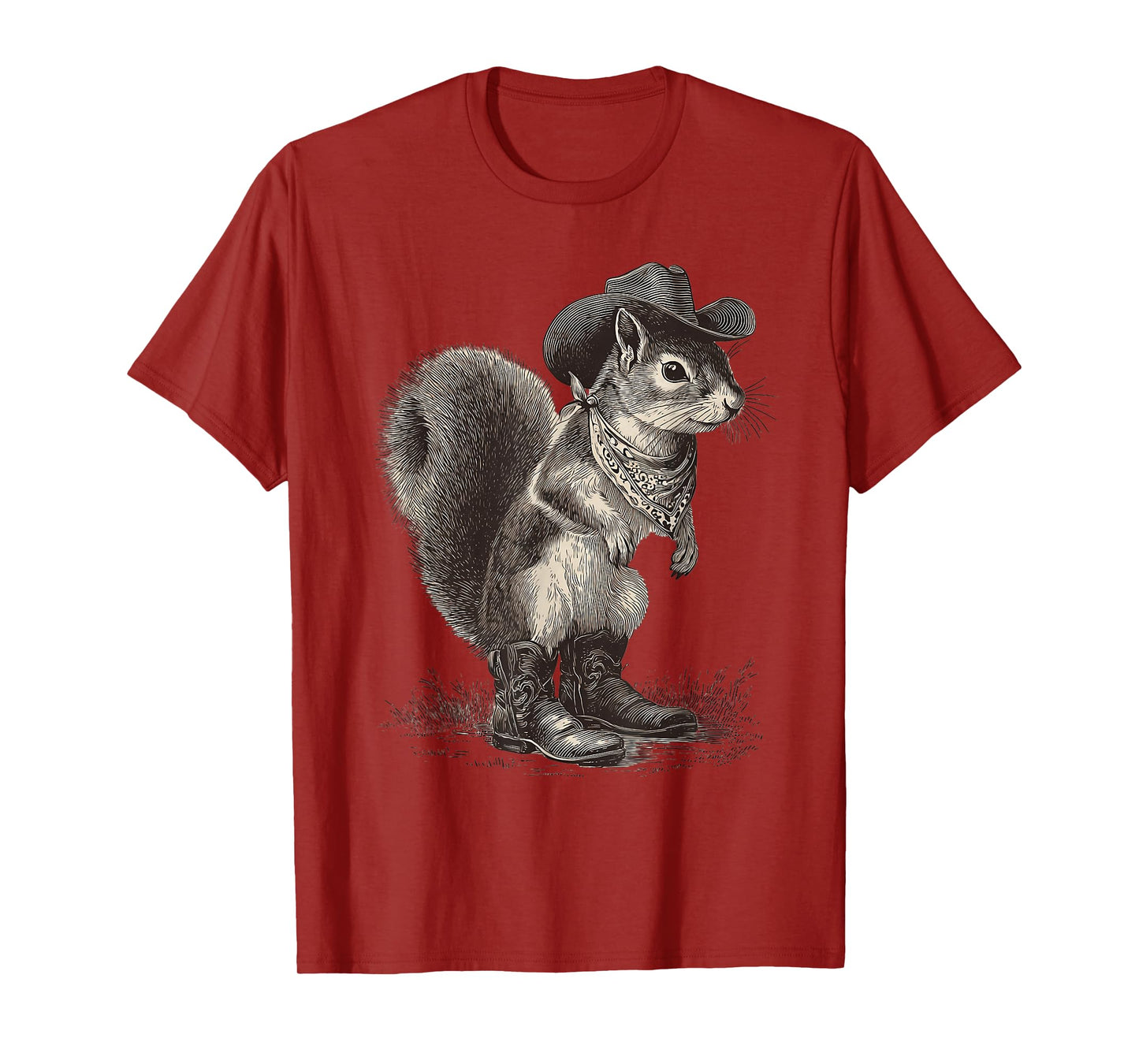 Country Cowboy Squirrel Vintage Rodeo Cowgirl Western Texax T-Shirt