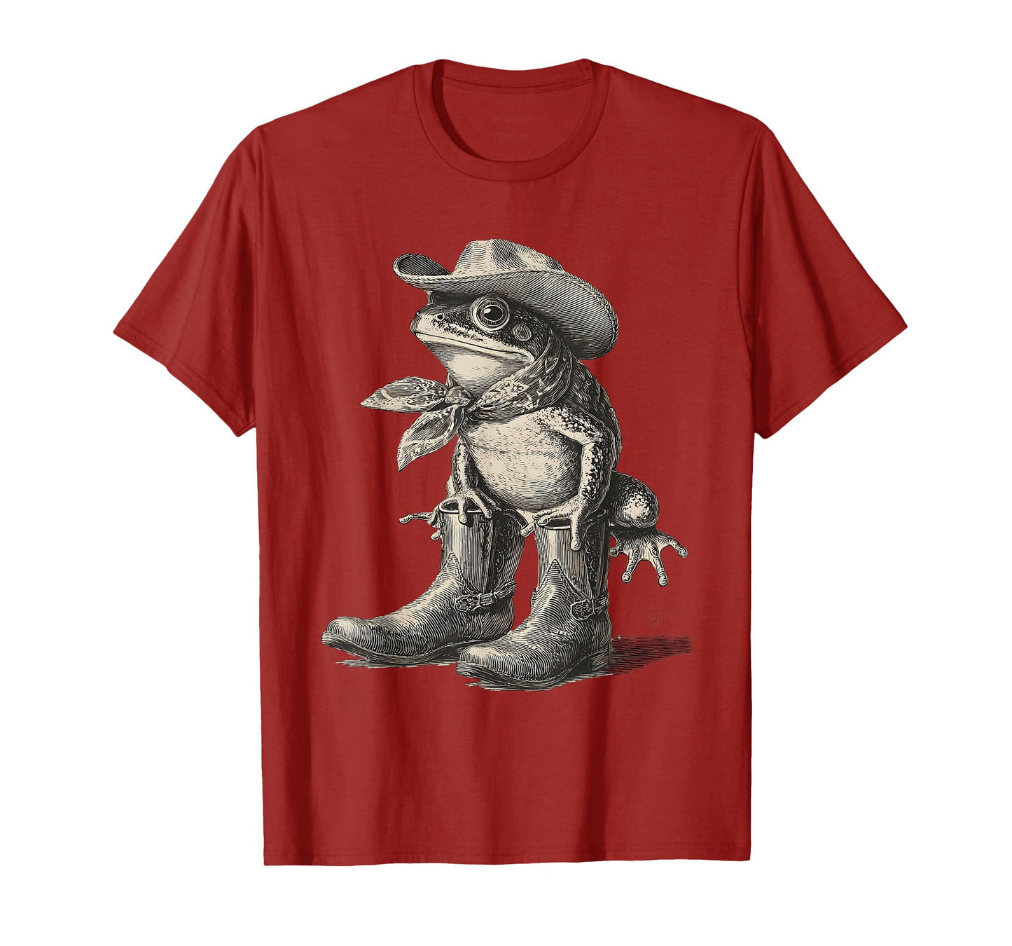 Frog Cowboy Vintage Toad Rodeo Cowgirl Western Country T-Shirt