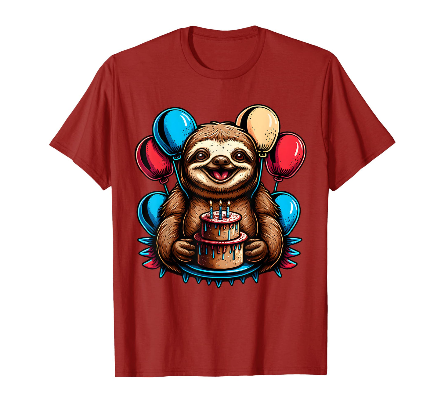 Sloth Birthday Shirt Girl Boy Mom Lazy Sloths Gift T-Shirt