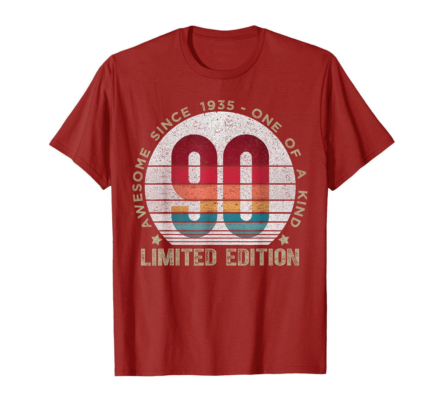 90 Year Old Gifts Vintage 1935 Limited Edition 90th Birthday T-Shirt