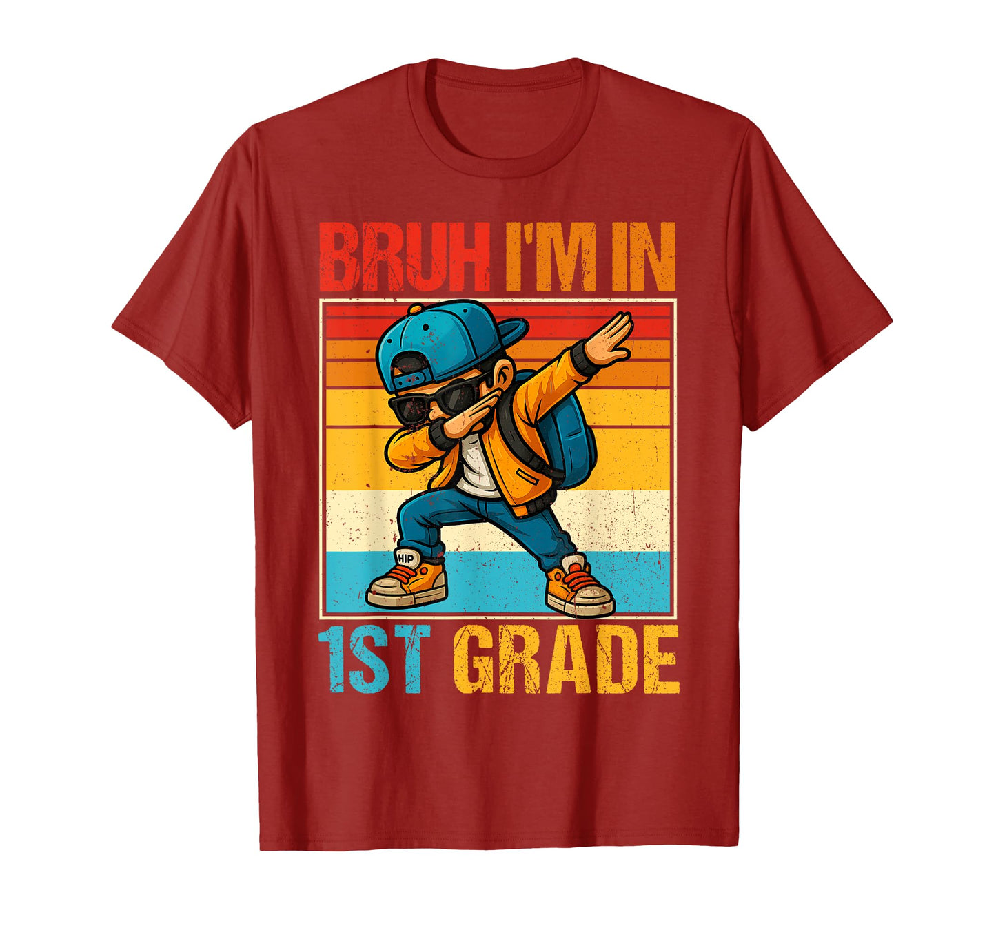 First Grade Dabbing Boy Bruh I'm In 1st Grade Student T-Shirt