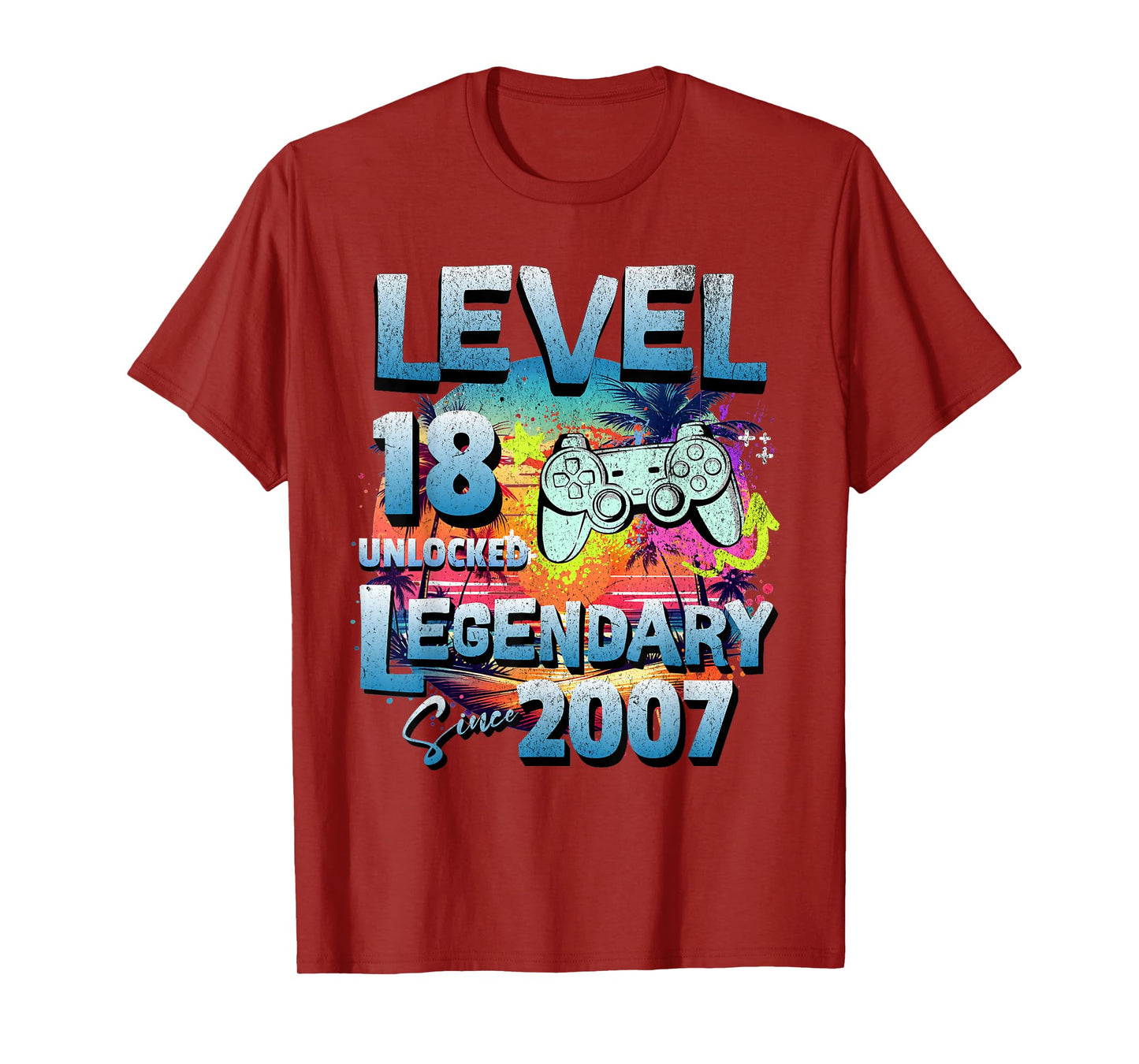 Level 18 years old unlocked since 2007 Legendary birthday T-Shirt