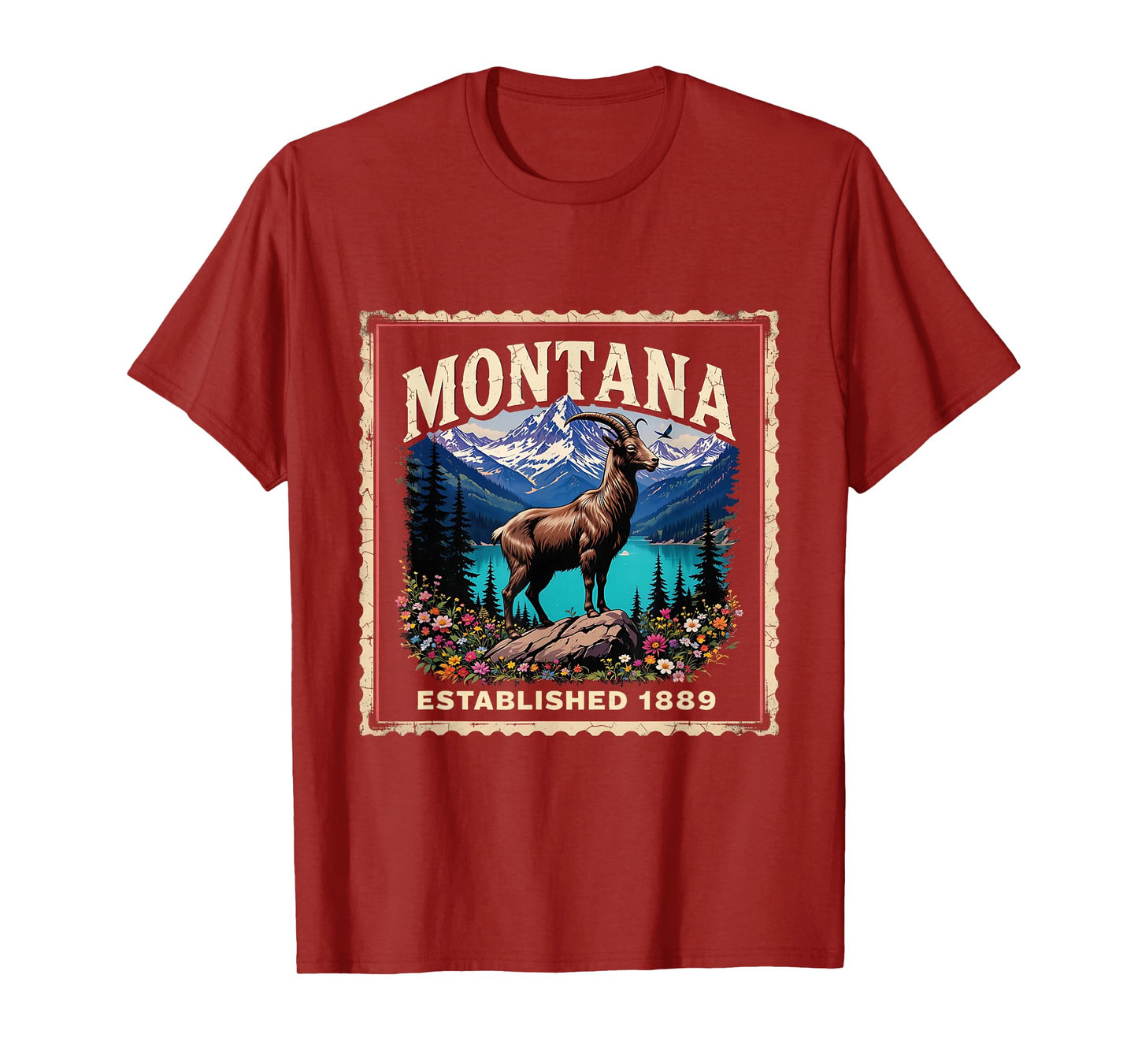 Montana Glacier National Park Travel Northern Lights Trip T-Shirt