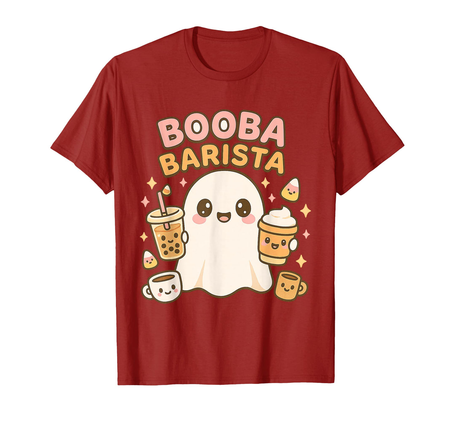 Boorista Barista Ghost Coffee Halloween Spooky Season Funny T-Shirt