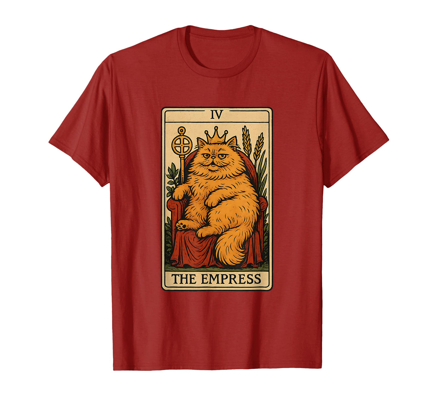 The Empress Cat Tarot Card Funny Witchy Mystical Kitty Gifts T-Shirt