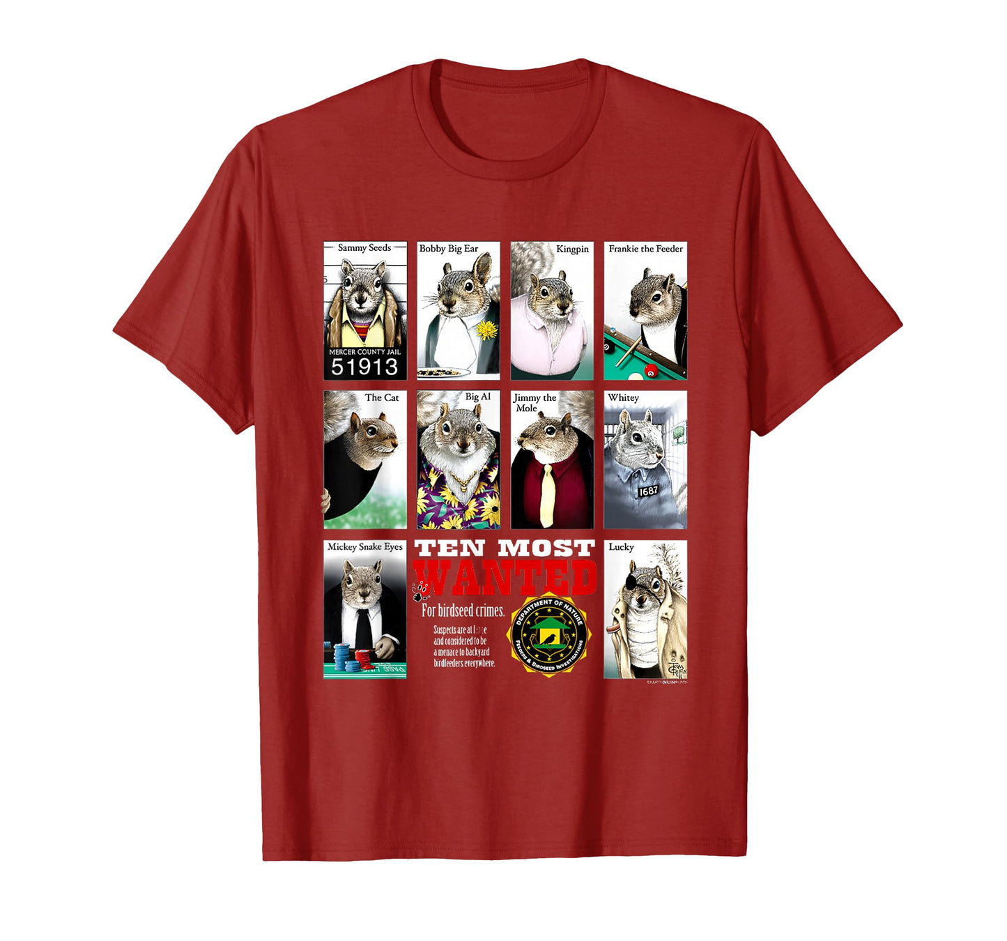 Most Wanted Squirrels T-Shirt