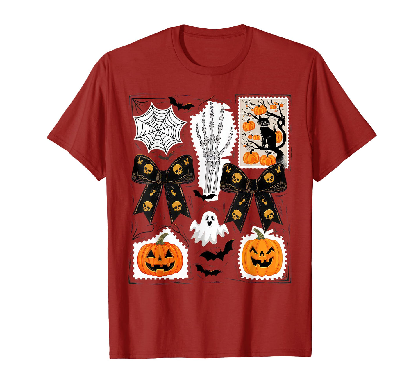 Halloween Tshirt Women Men Skeleton Witch Monster Party T-Shirt