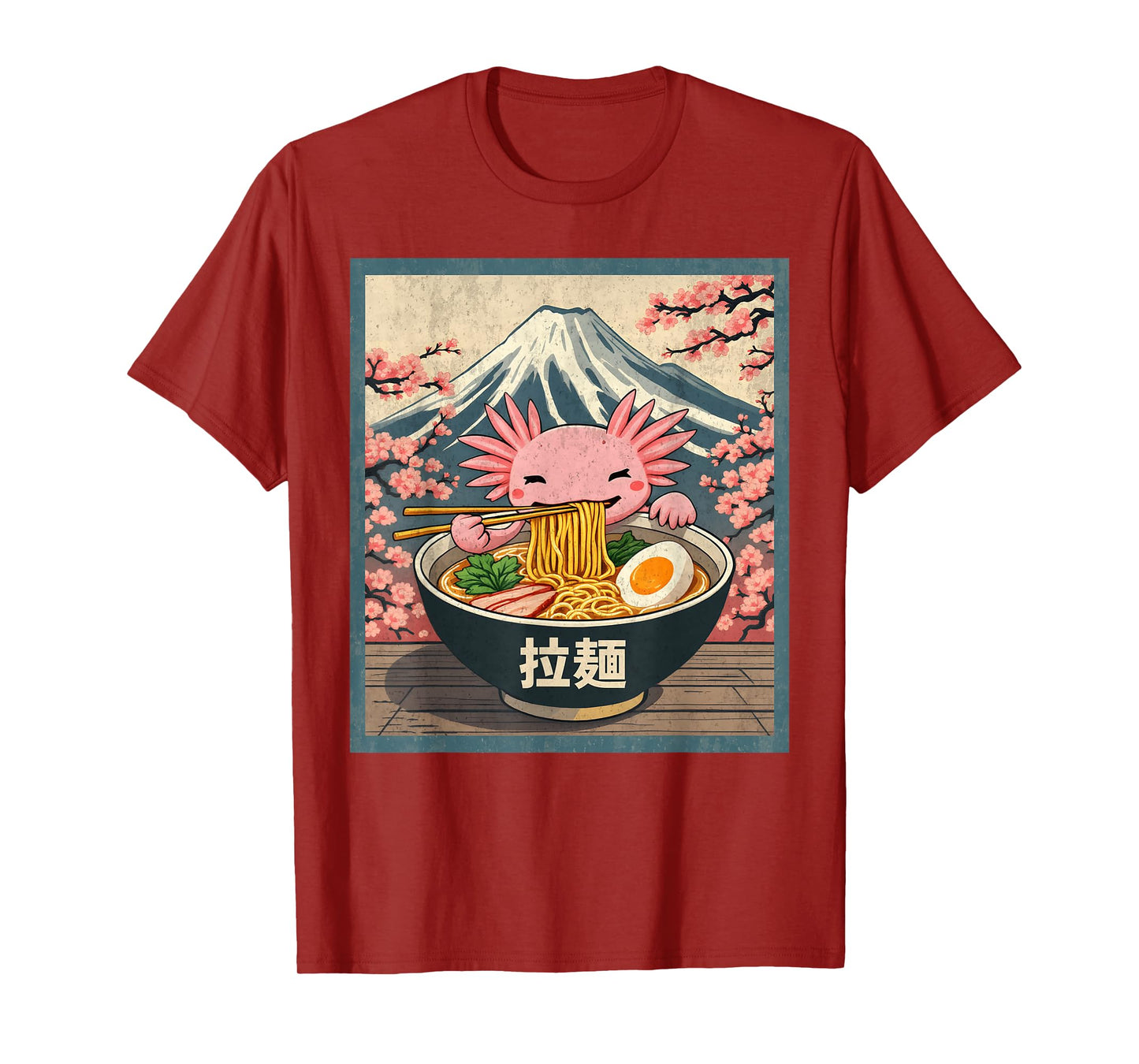 Axolotl Ramen Anime Shirt For Men Women Kids - Unisex, Anime, Axolotl, Ramen, Black, Small, Short Sleeve, T-Shirt