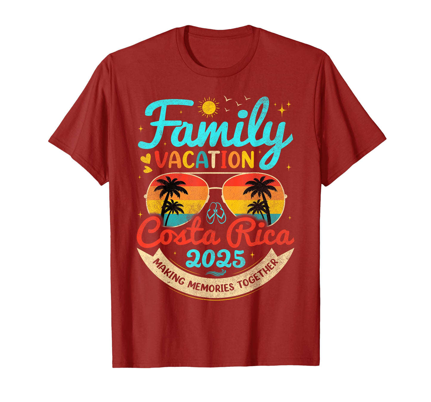 Vintage Family Vacation Costa Rica 2025 Costa Rica Group T-Shirt