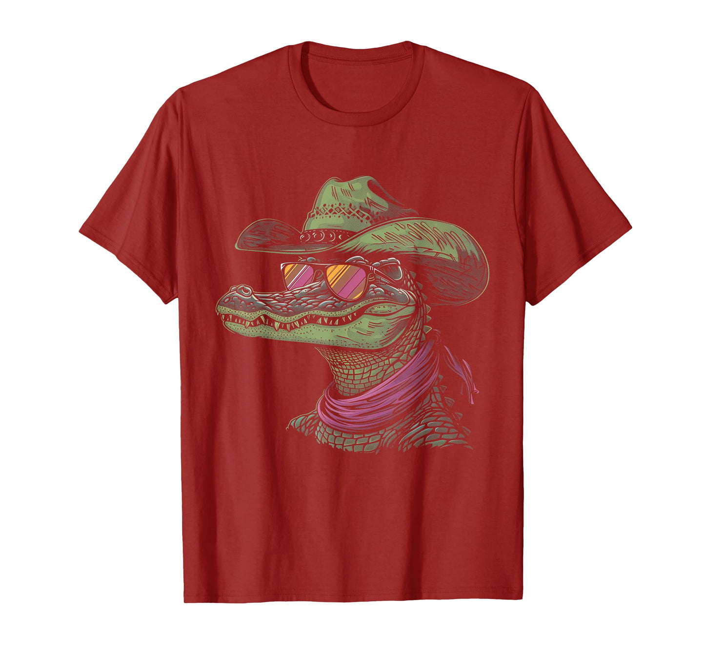 Alligator Cowboy Hat Gator Crocodile Reptile Lover Funny T-Shirt