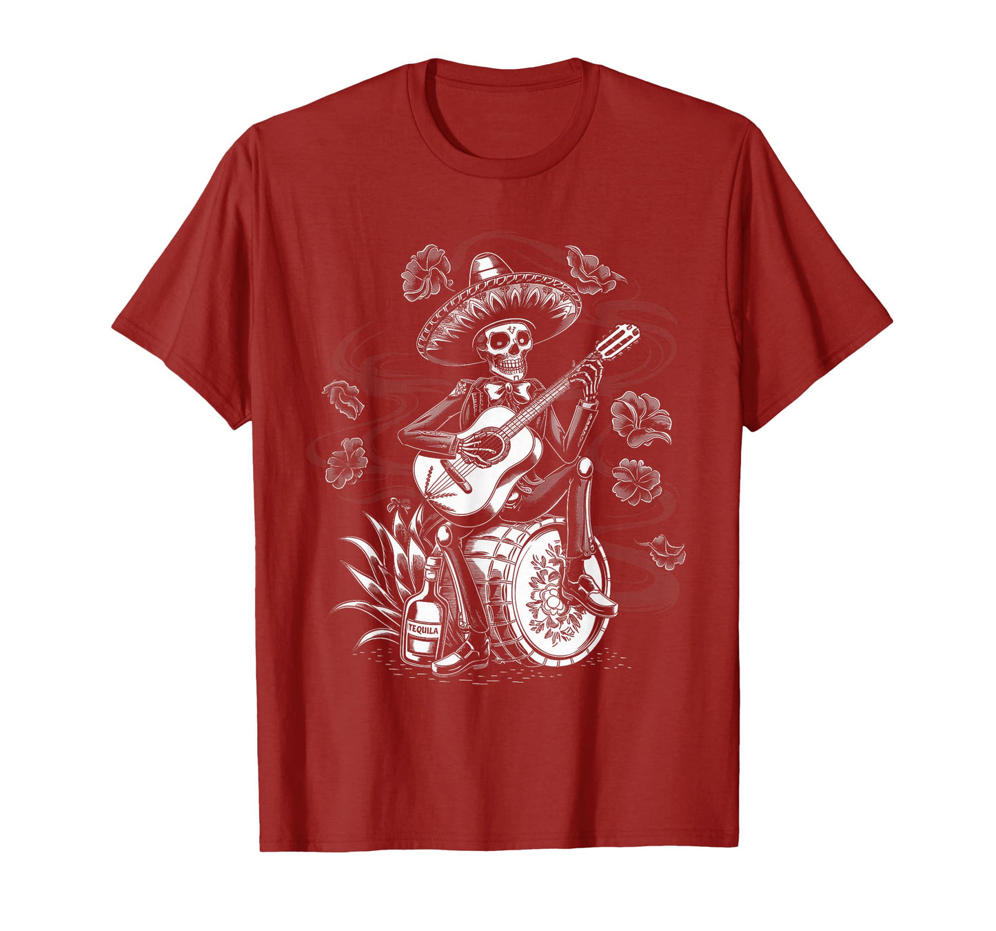 Mexico Vintage Skeleton Tequila Dia De Los Muertos Mexican T-Shirt