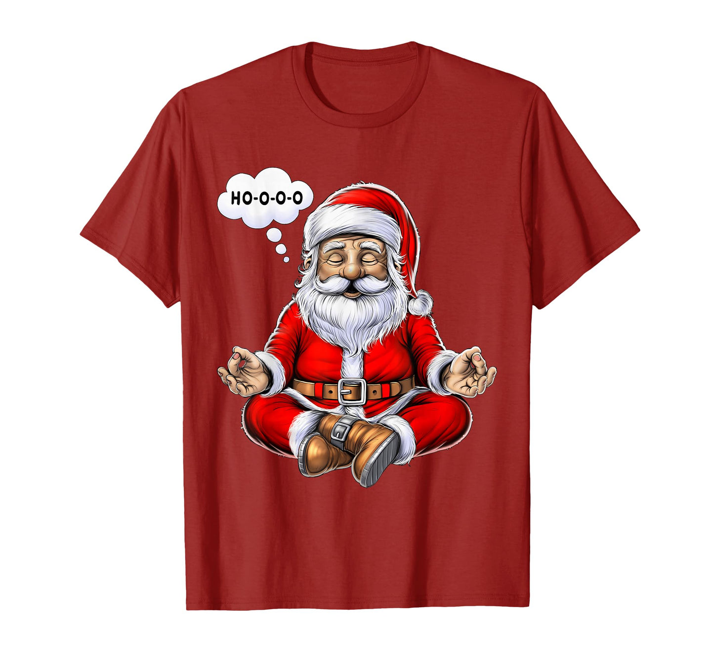 Christmas Santa Zen Yoga Meditation Funny Santa Spiritual T-Shirt