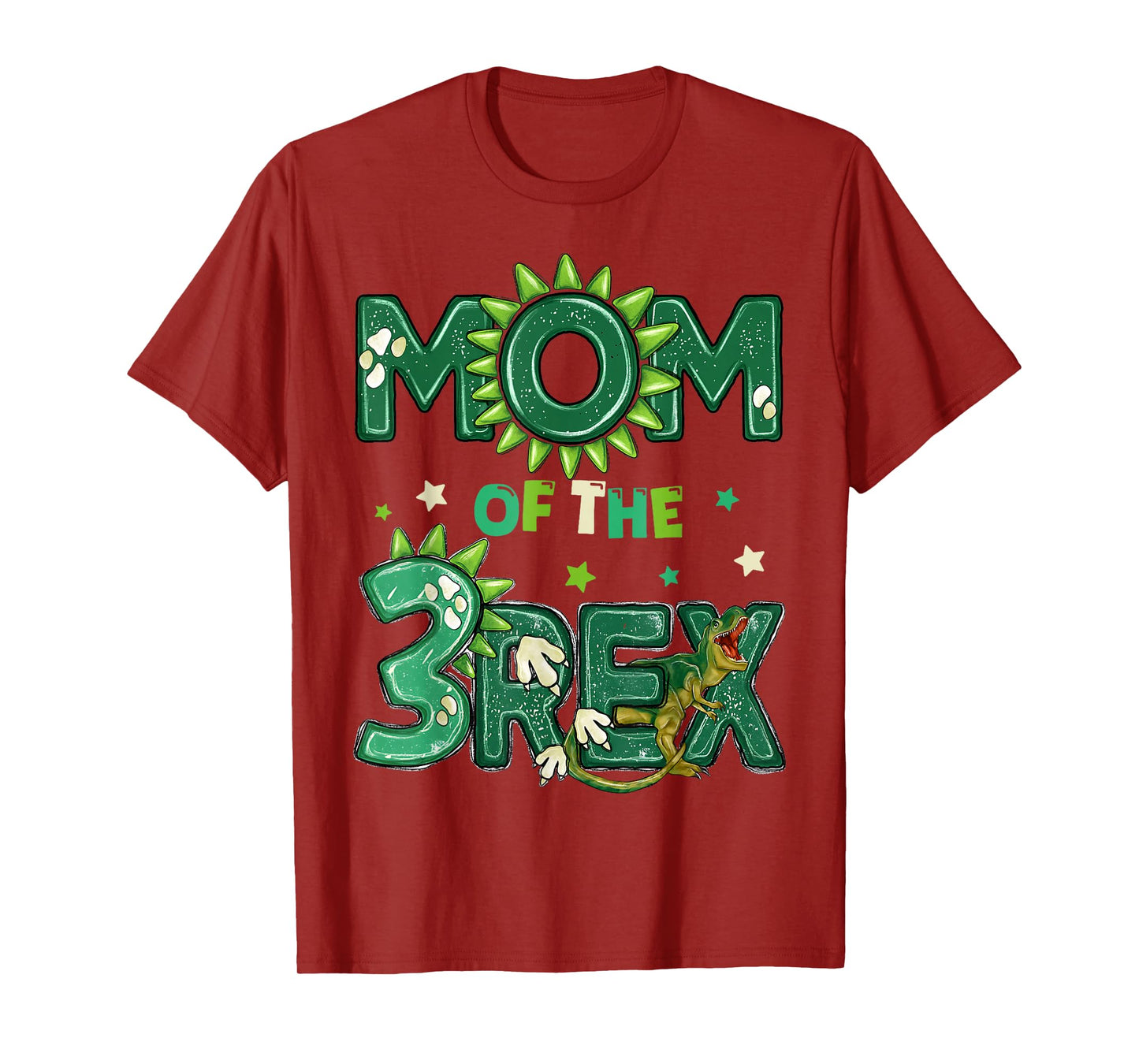 Mom Of The Three Rex Birthday Dinosaur Family Matching T-Shirt