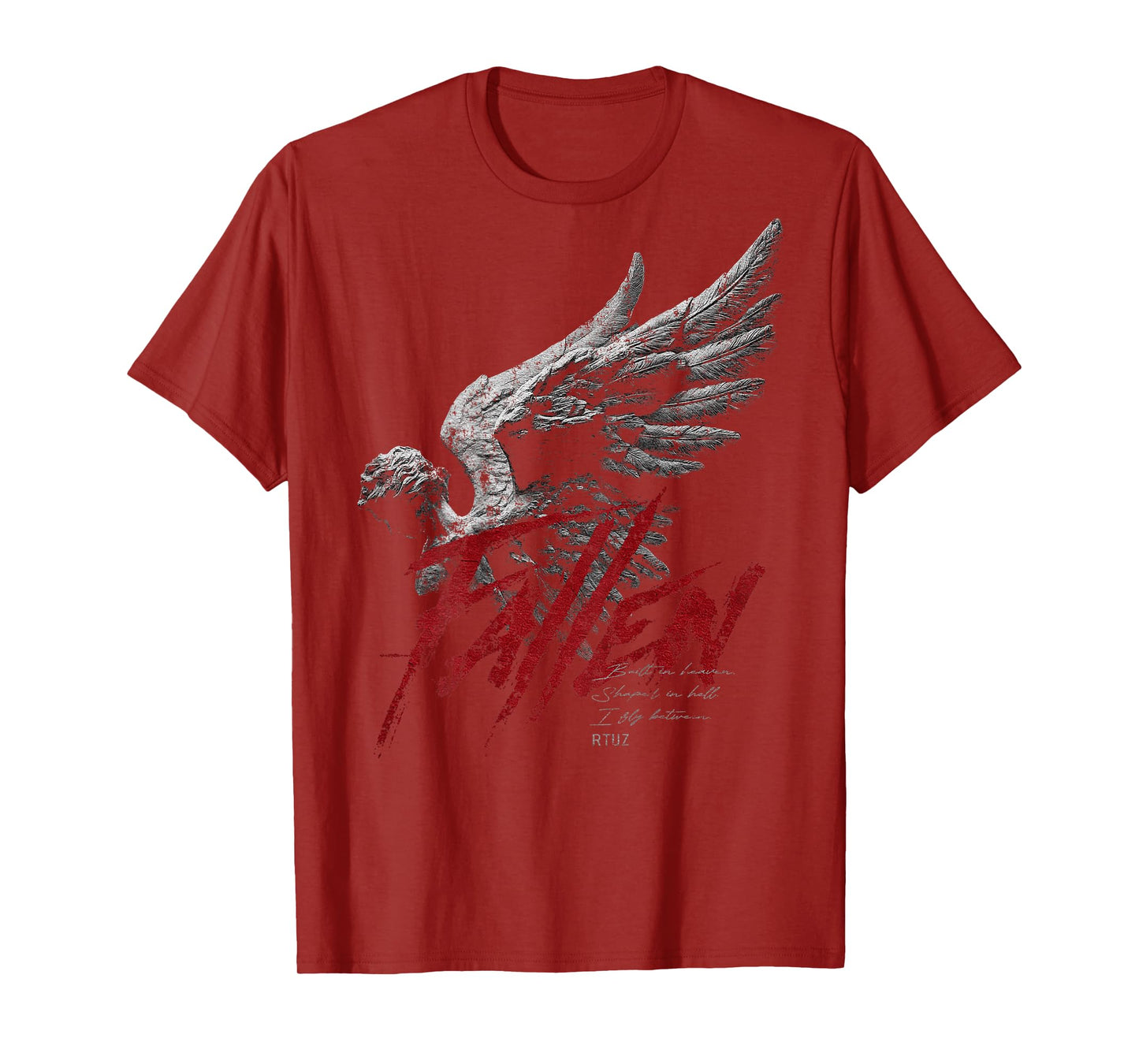 Hip Hop Vintage Edgy Urban Y2K Back Print Streetwear Angel T-Shirt