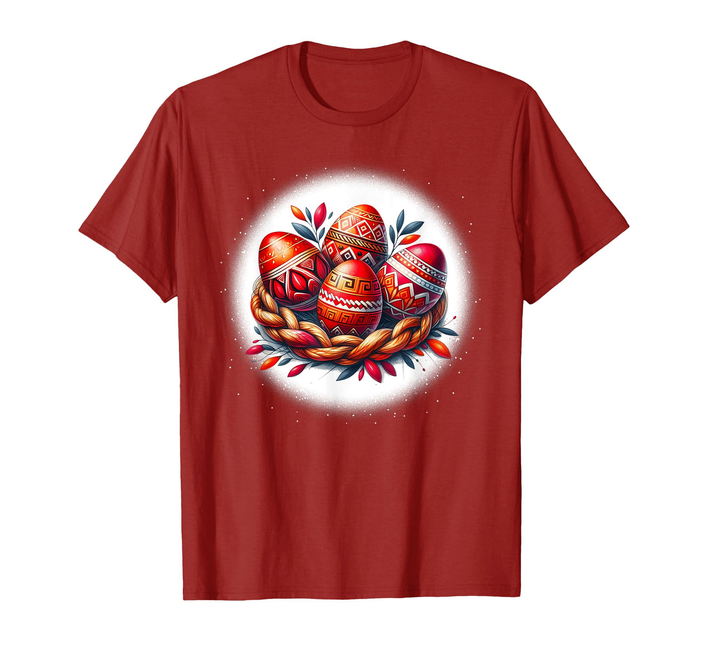 Christ is Risen Greek Russian Eastern Orthodox Pascha Cross T-Shirt
