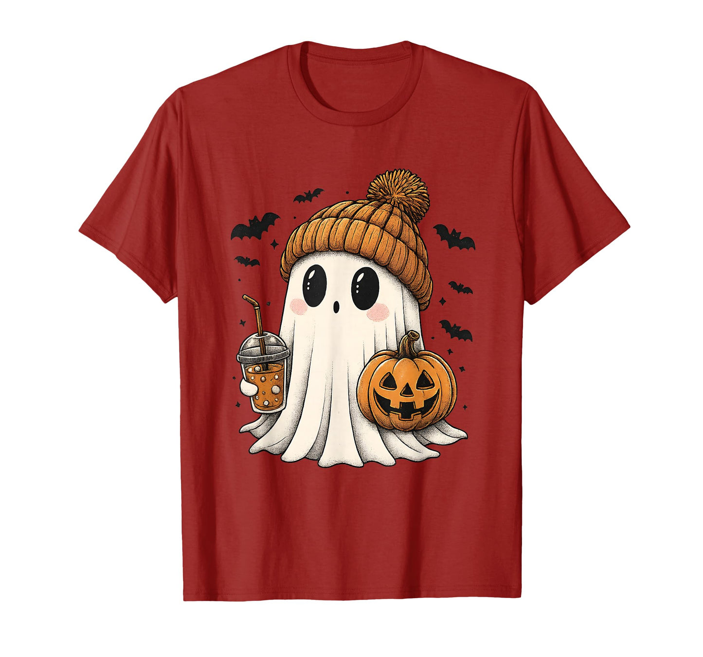 Amazing Spooky Creepy Halloween Coffee Ghost T-Shirt