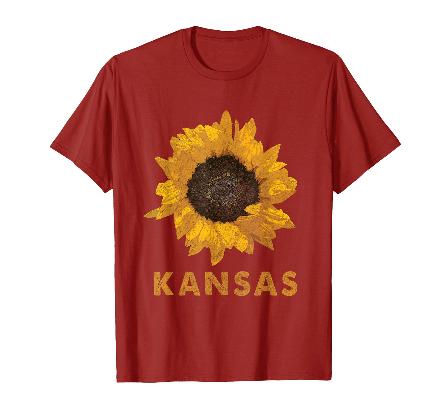 Kansas State Flower / Sunflower Print / Vintage Style T-Shirt