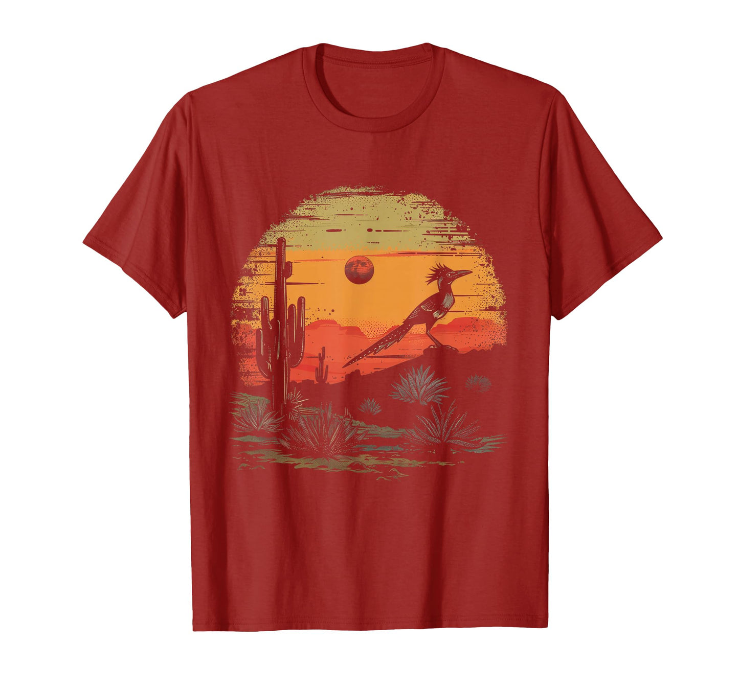 Roadrunner Bird Desert Landscape Cactus Arizona Texas Nevada T-Shirt